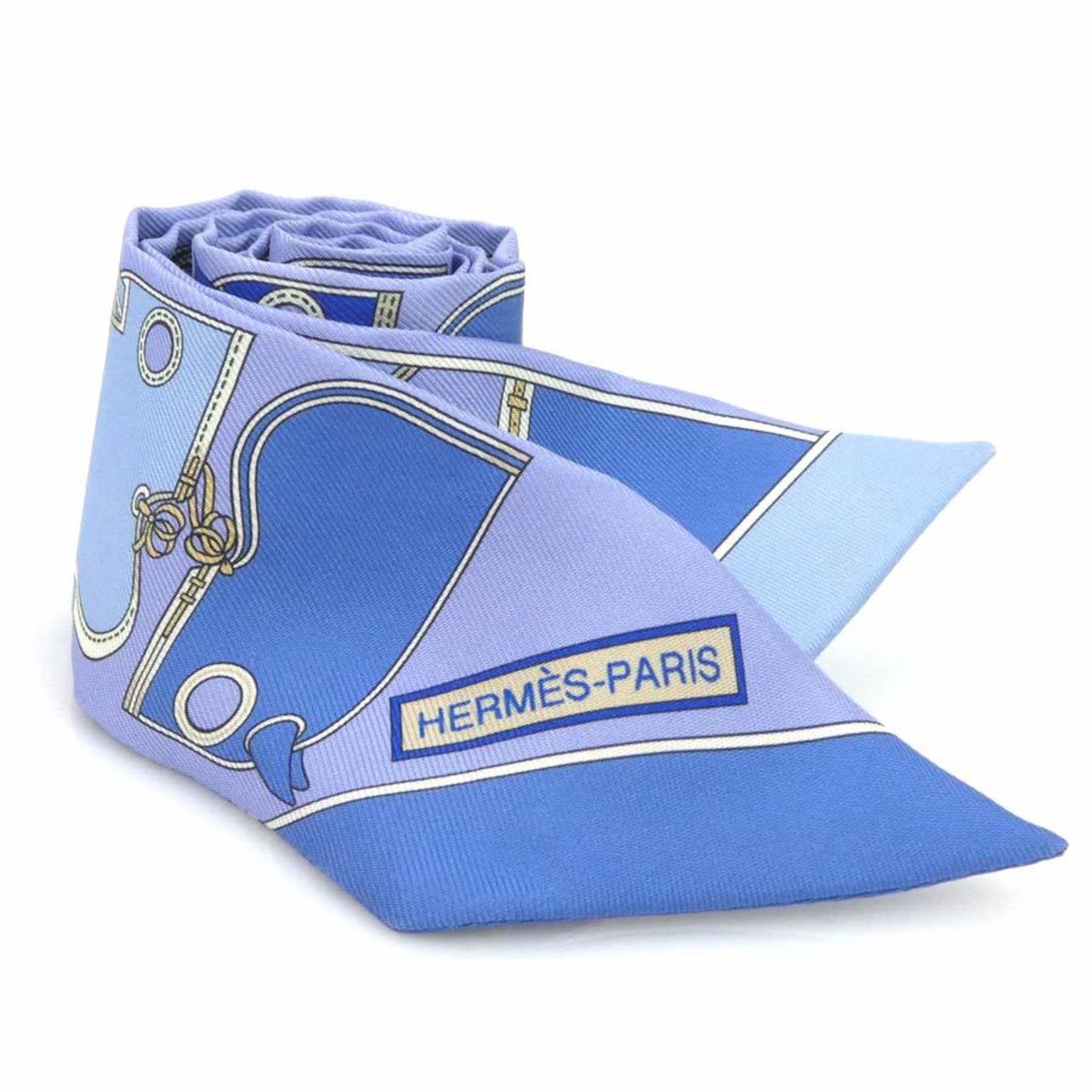 Hermes Scarf/Muffler Twilly Silk Light Purple