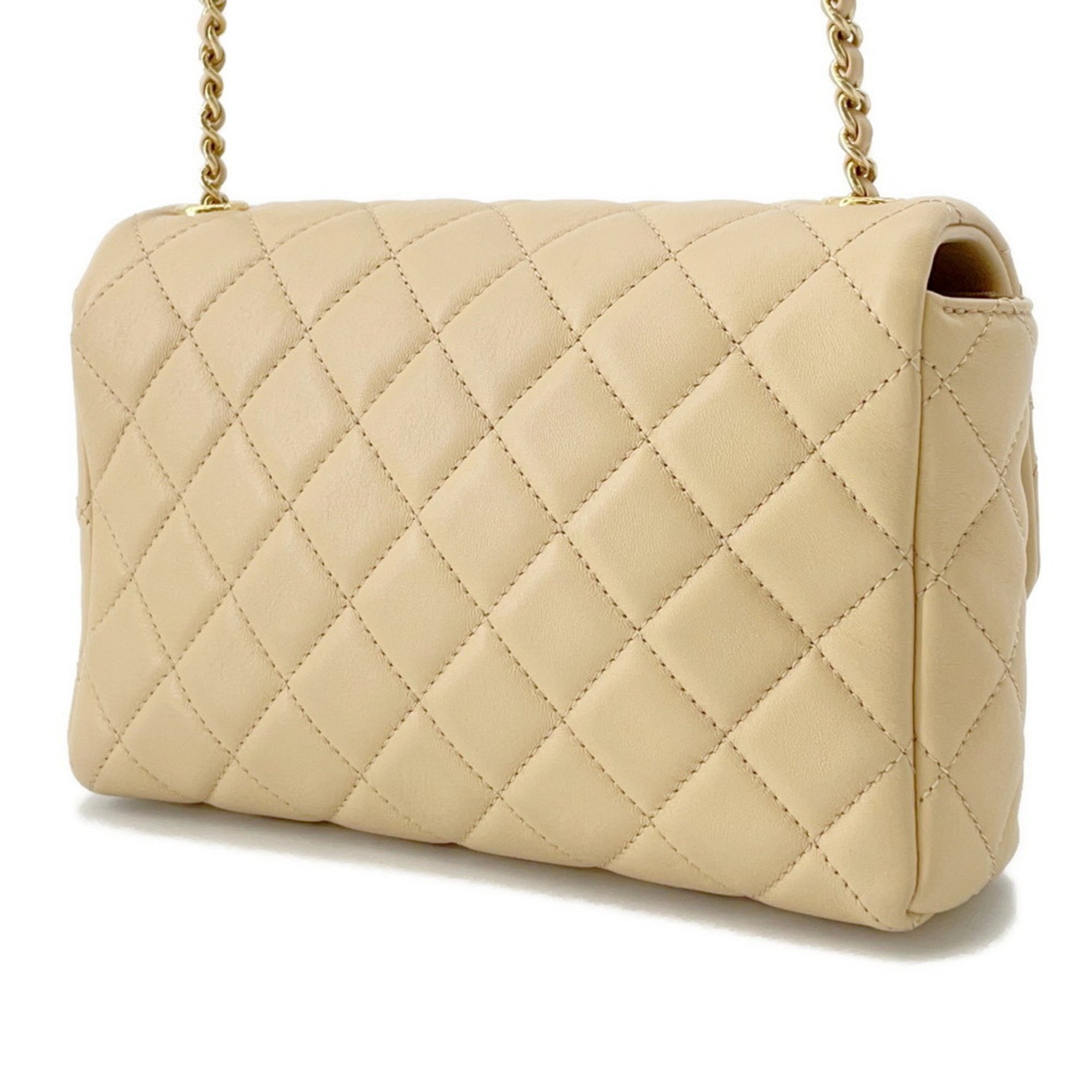 Chanel Chain Shoulder Bag Matelasse Coco Mark Lambskin CHANEL