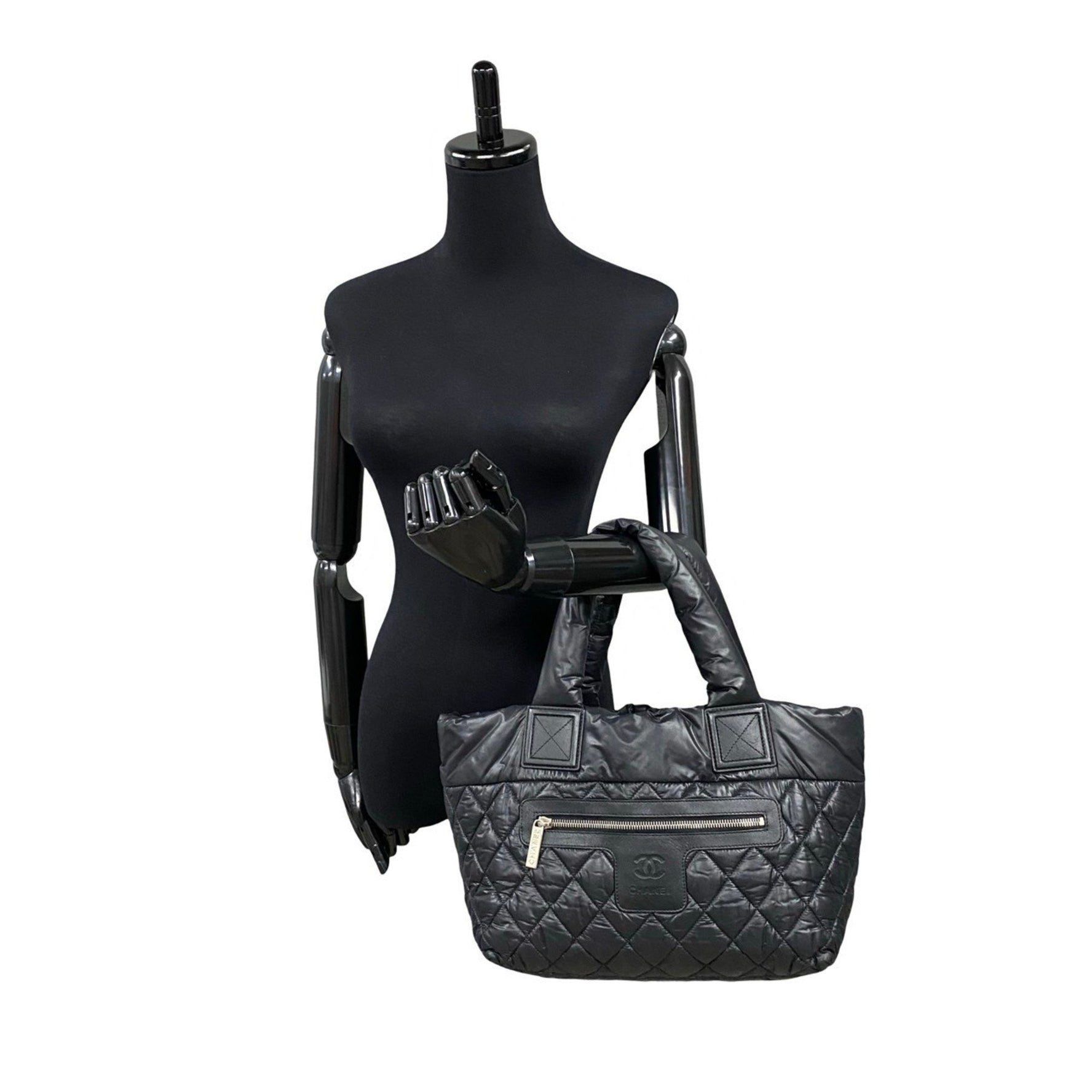 CHANEL Coco Cocoon Mark Nylon Handbag Mini Tote Bag