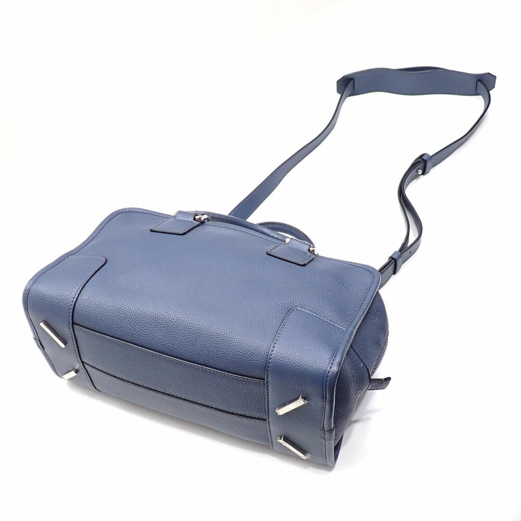 Loewe Amazona 28 Handbag, Stone Blue Calfskin Leather