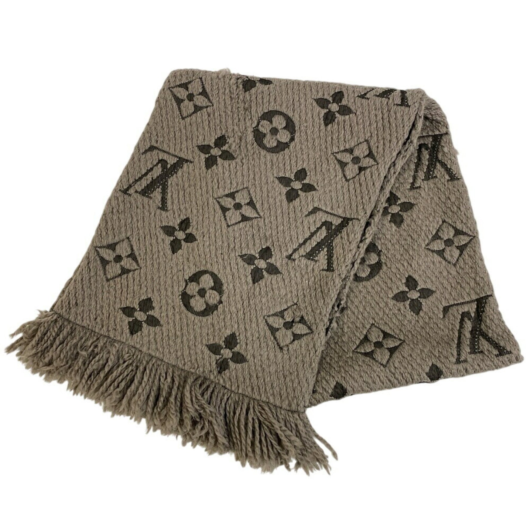 LOUIS VUITTON M74742 Echarpe Mania Scarf, Fluffy, Thick, Brown
