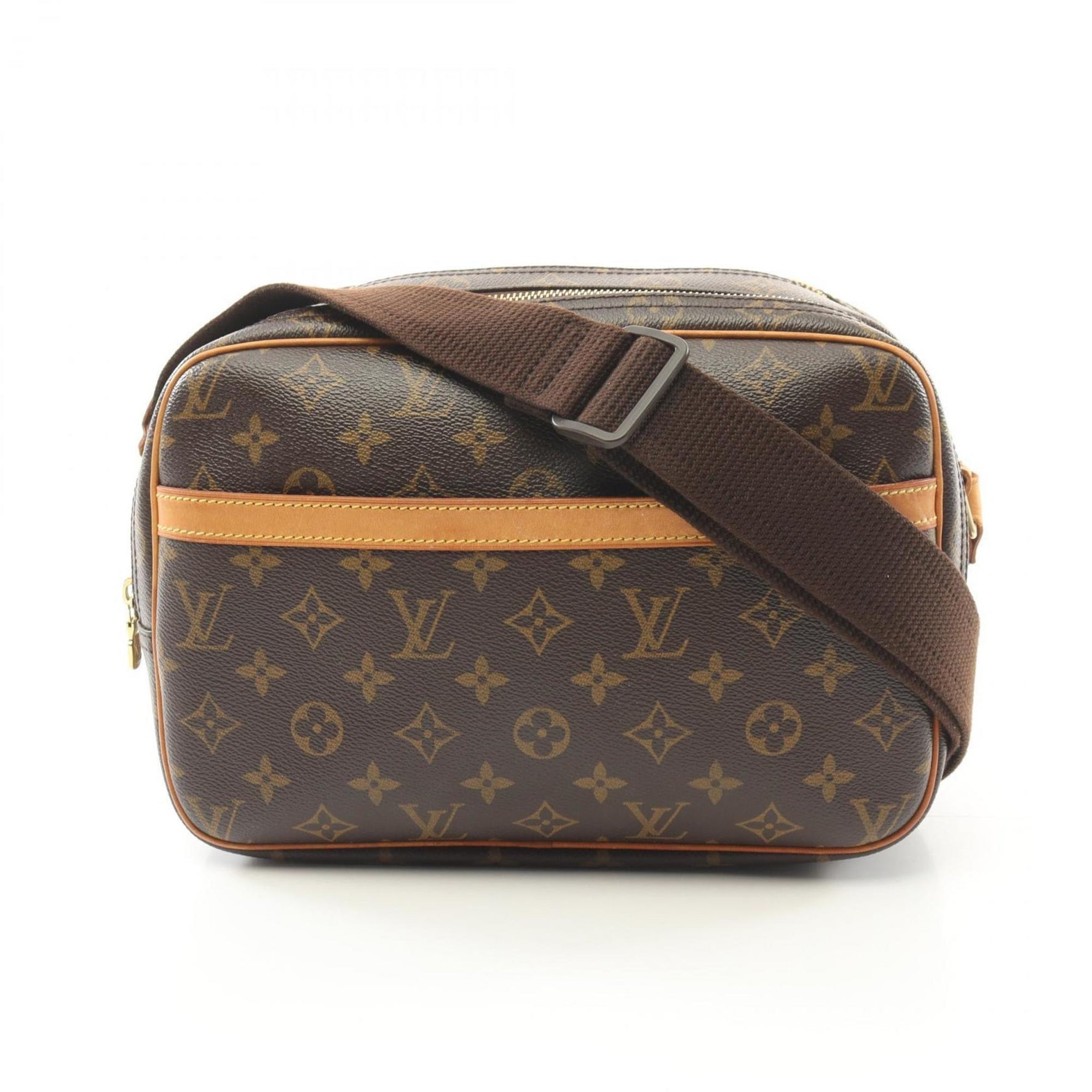 Louis Vuitton Reporter PM Shoulder Bag Coated Canvas Leather Monogram