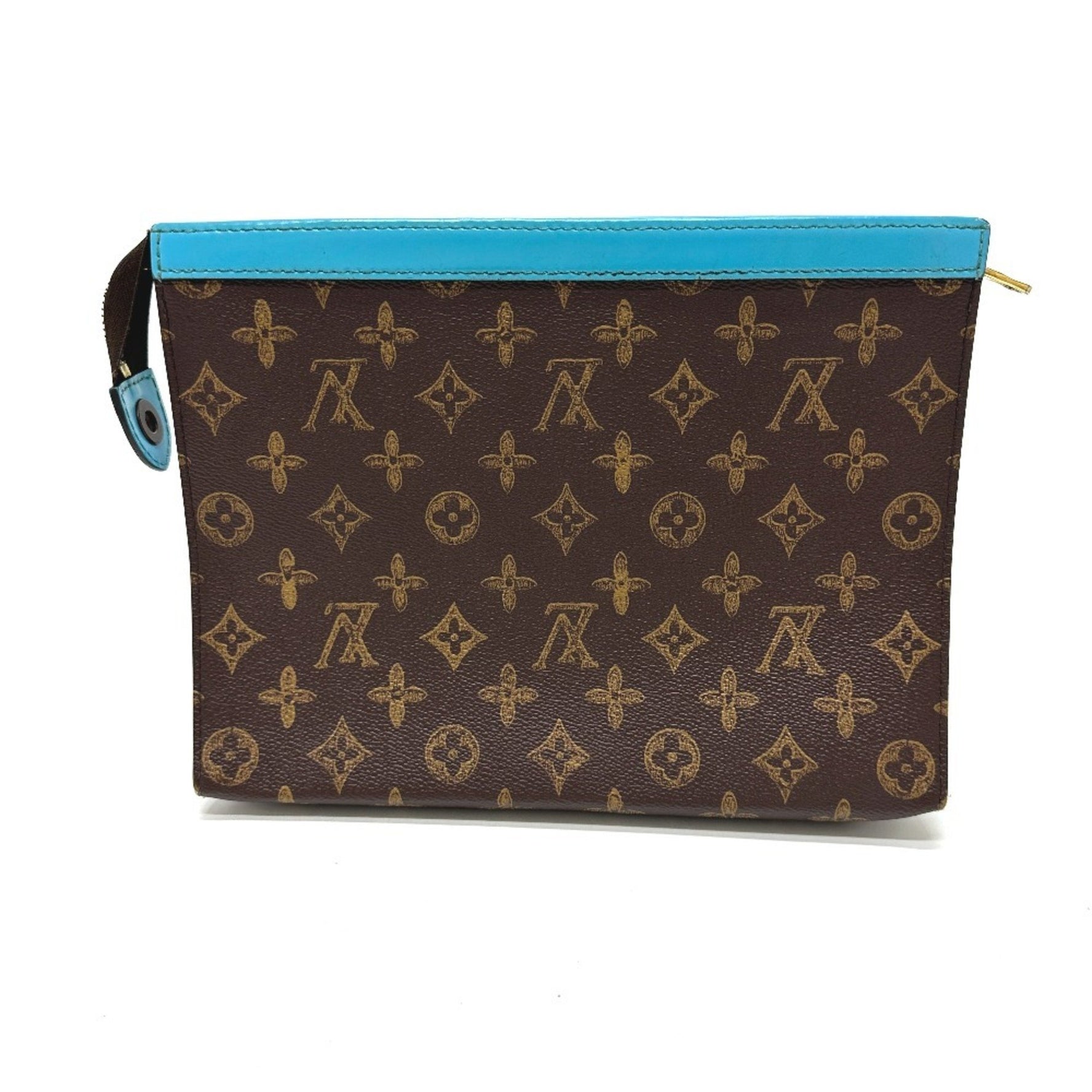 LOUIS VUITTON M81204 Monogram Voyage Pochette MM Pouch/Clutch Bag in Canvas, Brown, Men's
