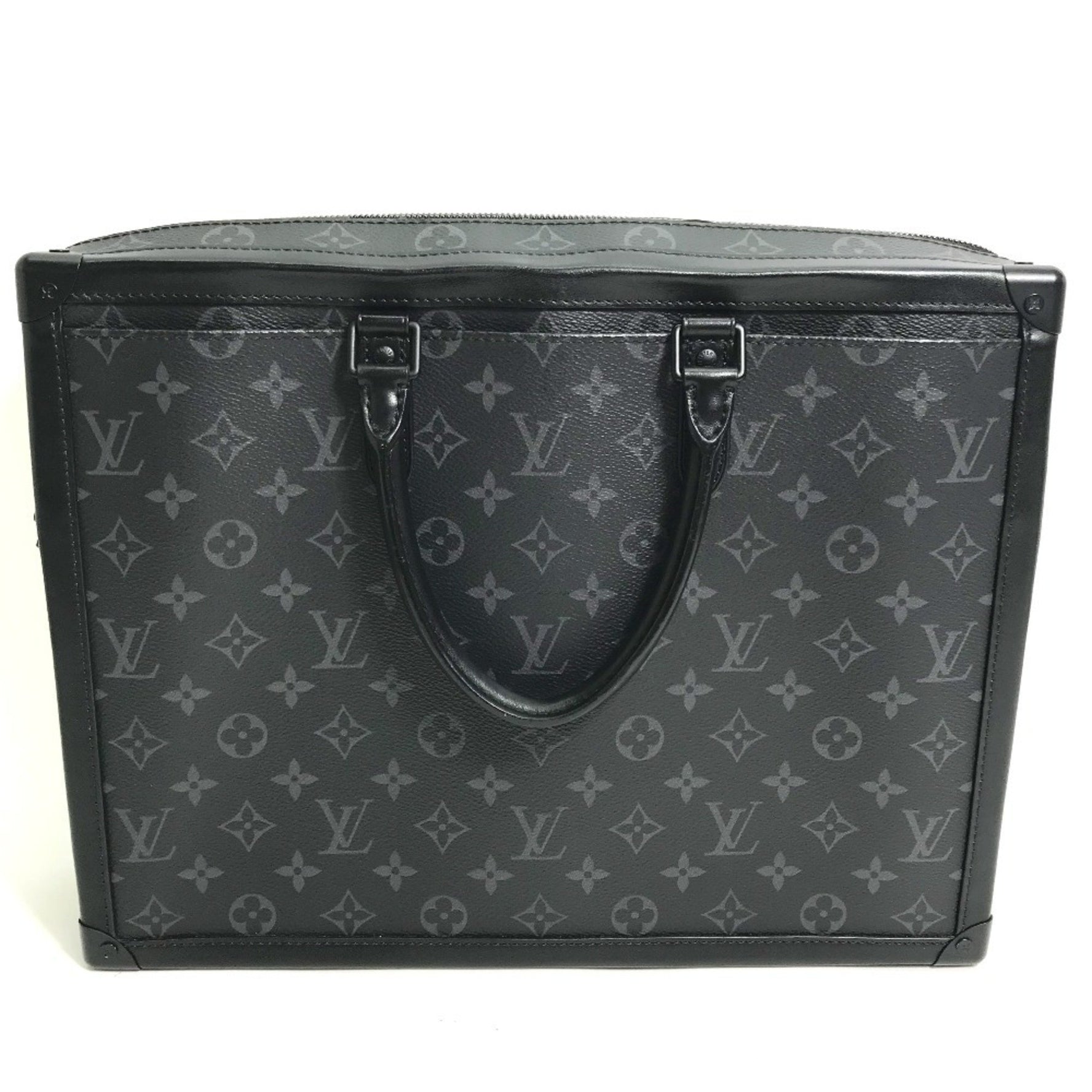 LOUIS VUITTON M44952 Monogram Eclipse Soft Trunk Briefcase/Handbag/2-Way Shoulder Bag/Business Bag in Canvas, Men's, Black