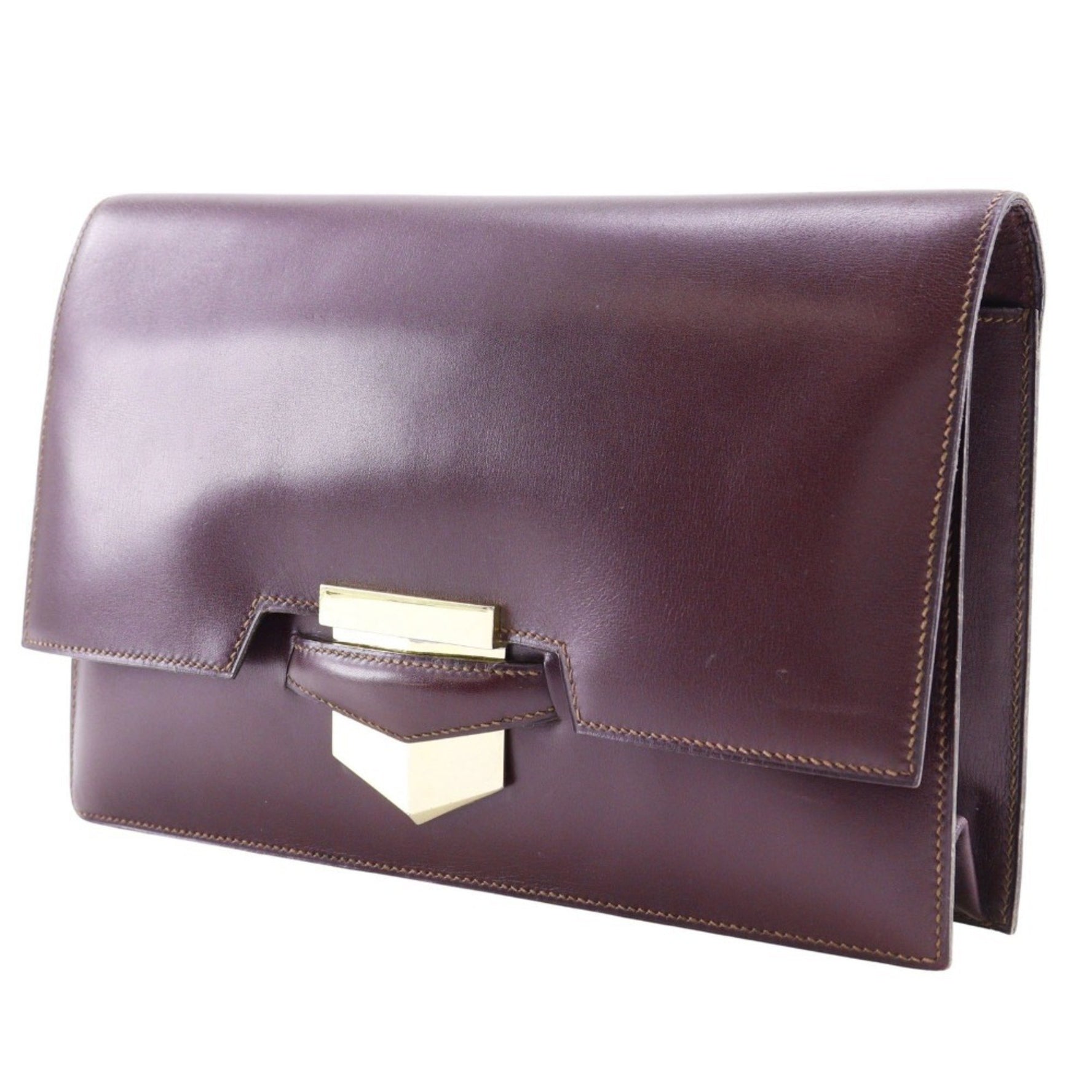 Hermes Fako Clutch Bag Box Calf I Flap