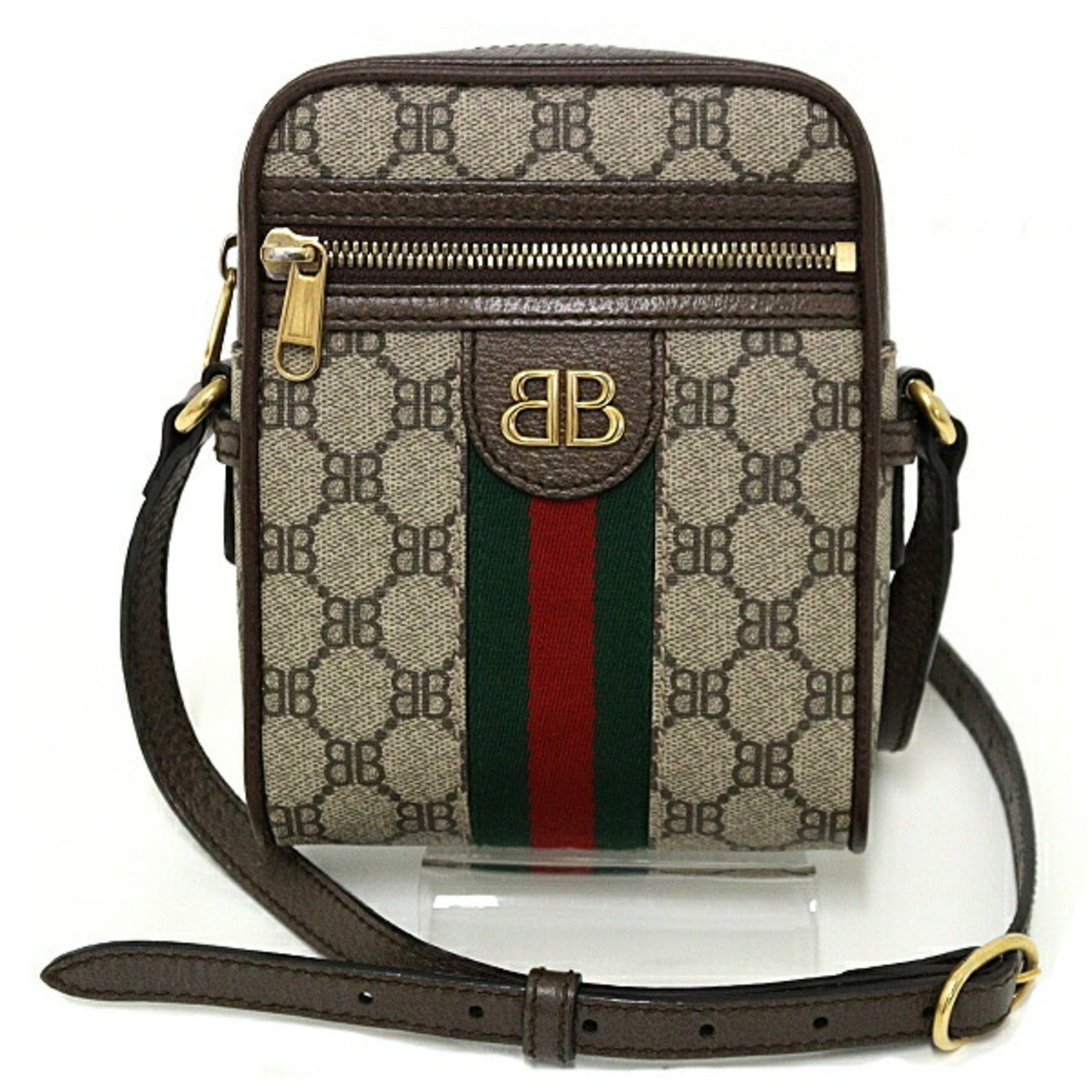 BALENCIAGA Balenciaga x Gucci The Hacker Project Shoulder Bag Ophidia Beige & Ebony