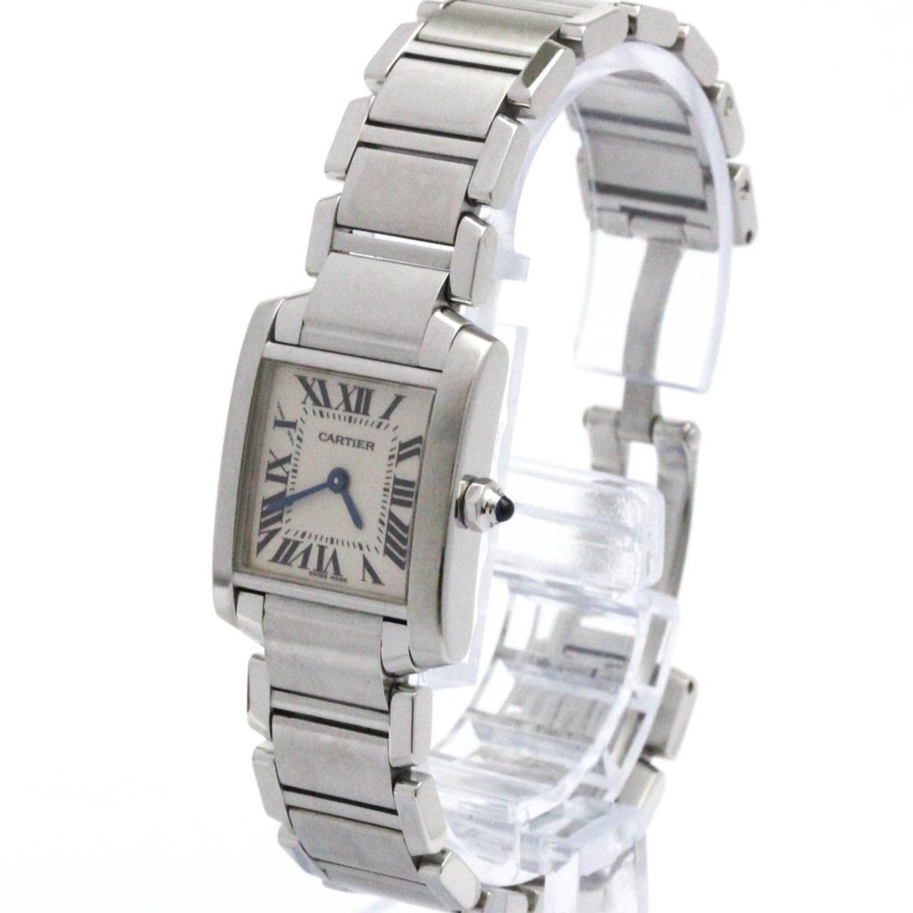 CARTIER Tank Francaise Steel Quartz Ladies Watch Polished