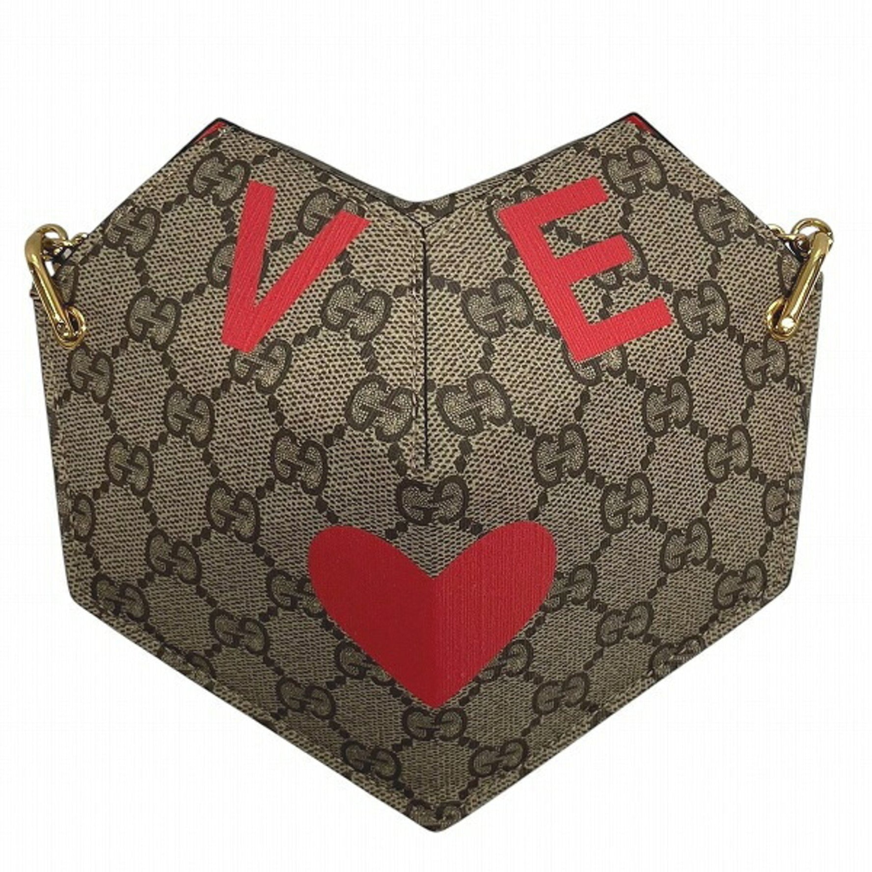Gucci Small Heart GG Supreme Shoulder Bag for Women