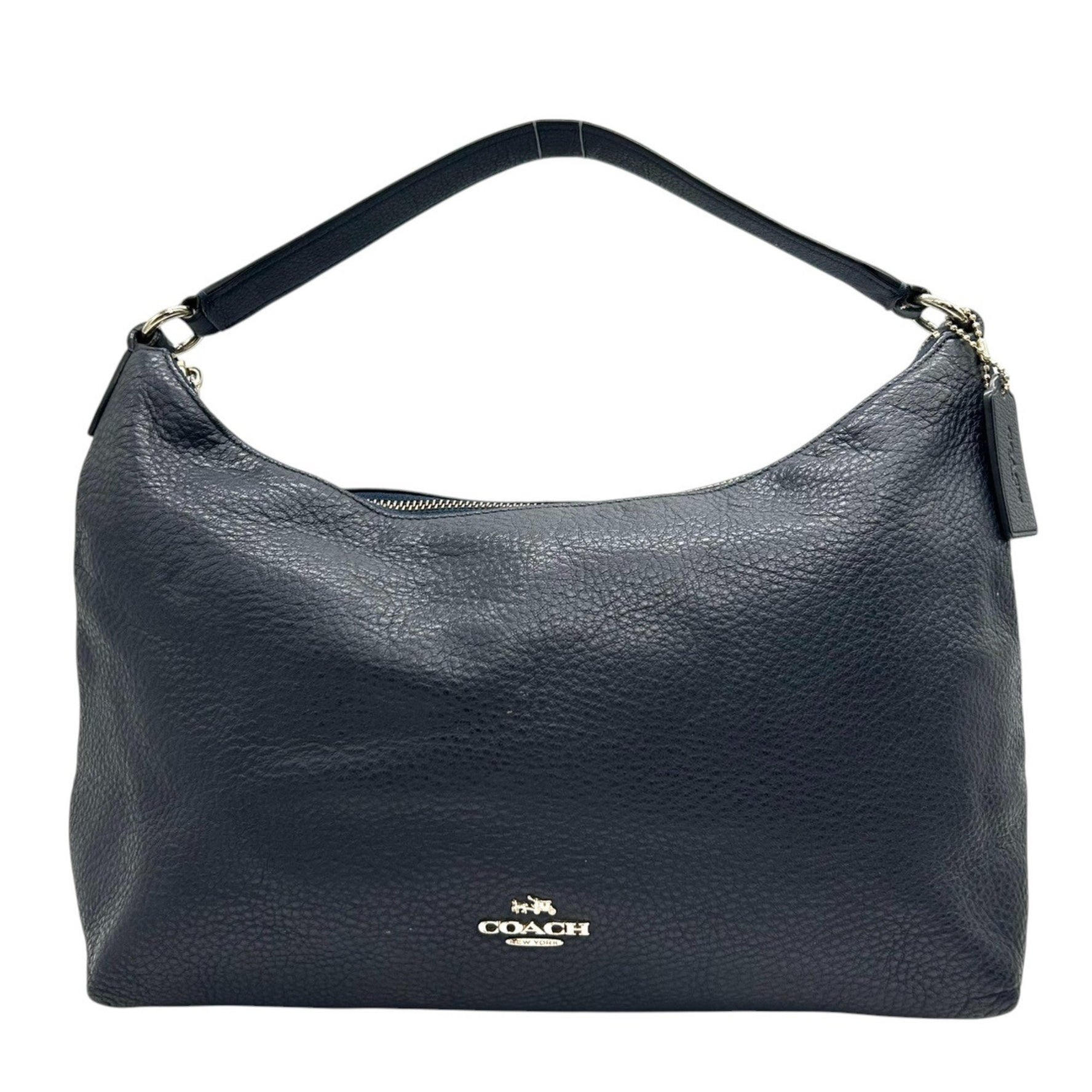 Coach Shoulder Bag/Handbag Pebbled Leather, Blue, Size 45