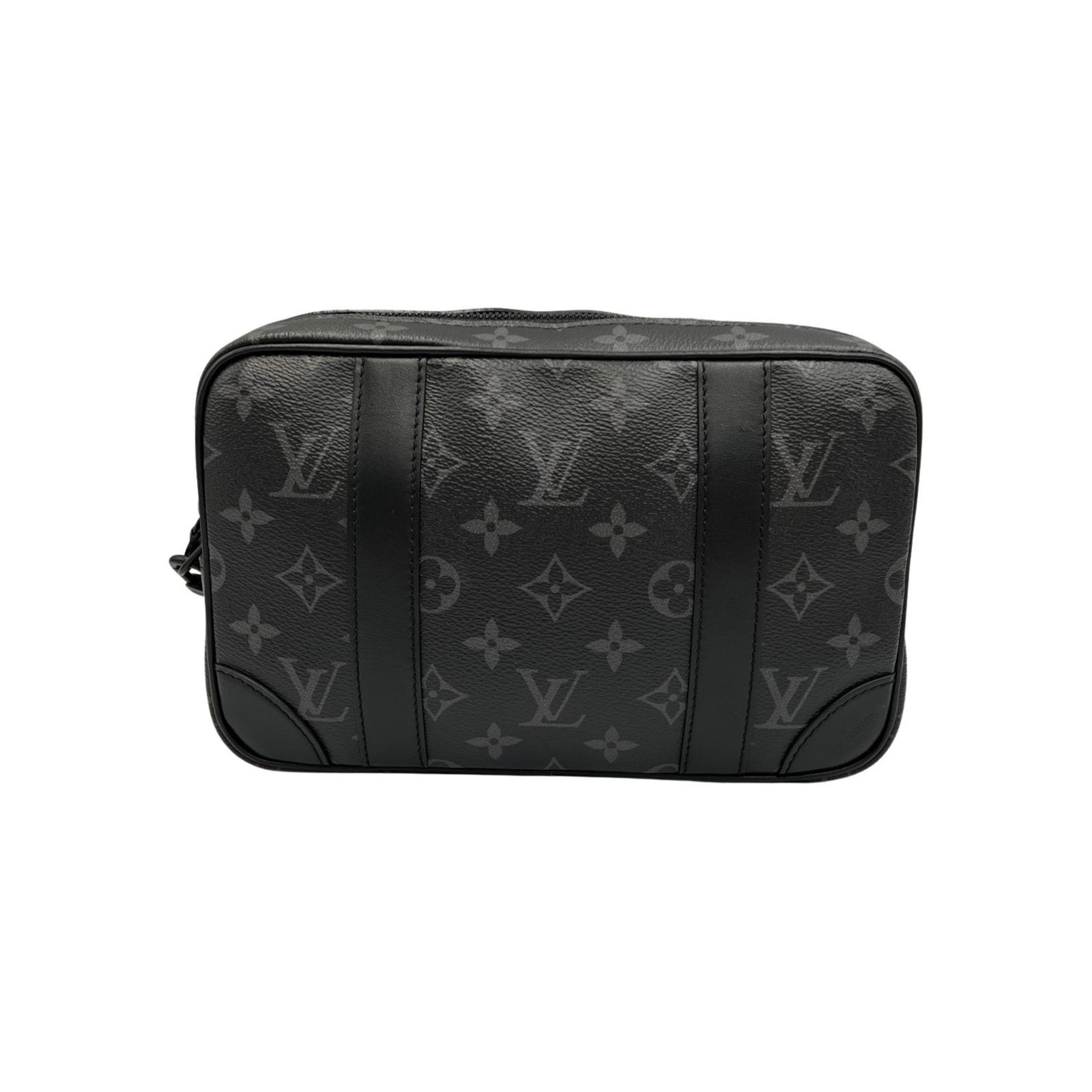 Louis Vuitton Eclipse Pochette Kasai Clutch Bag Coated Canvas
