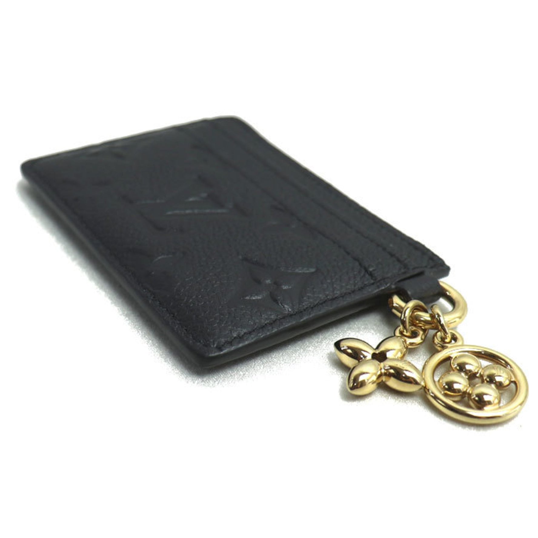 Louis Vuitton Porte Carte LV Charm Card Case Monogram Empreinte
