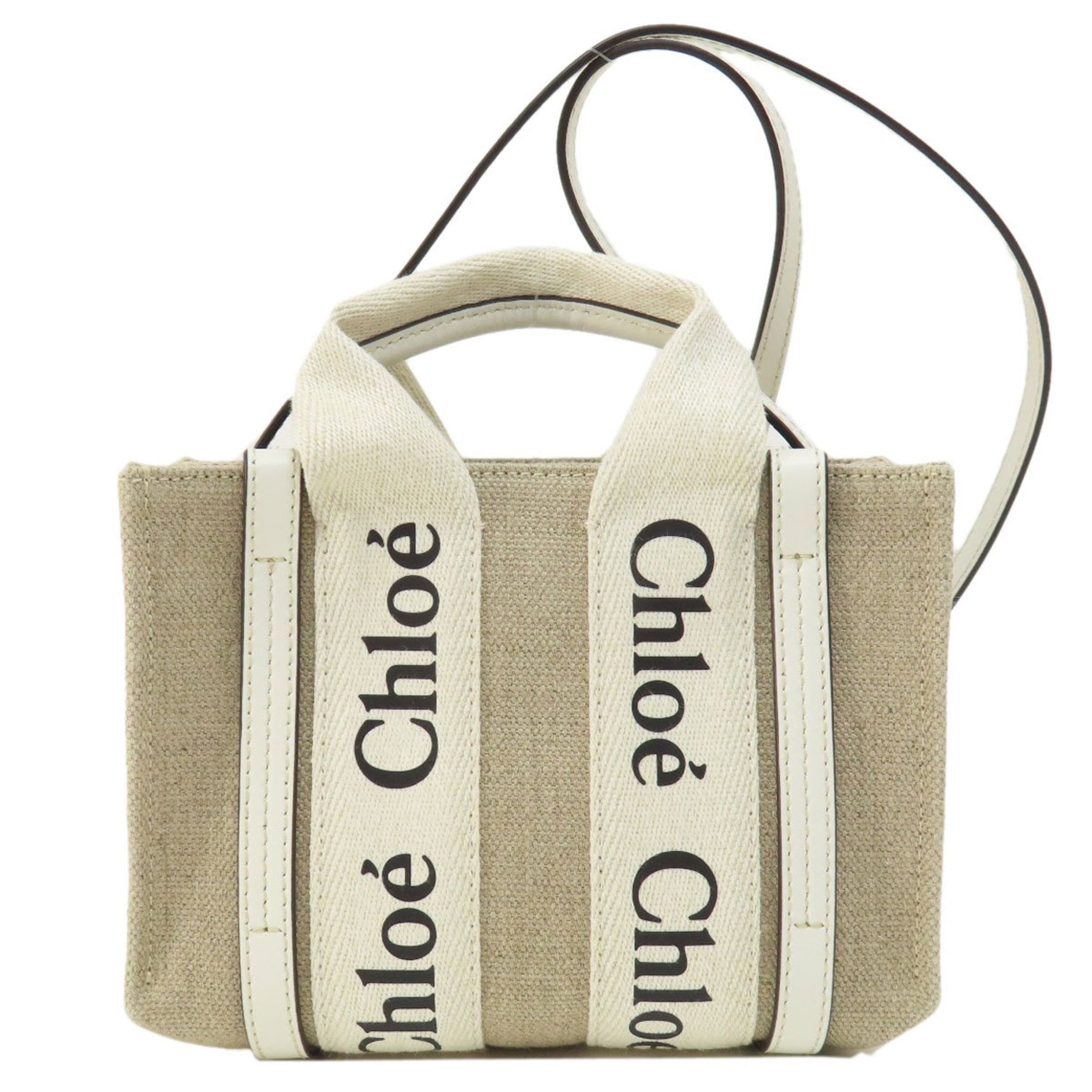 Chloé Chloe Woody Shoulder Bag Canvas
