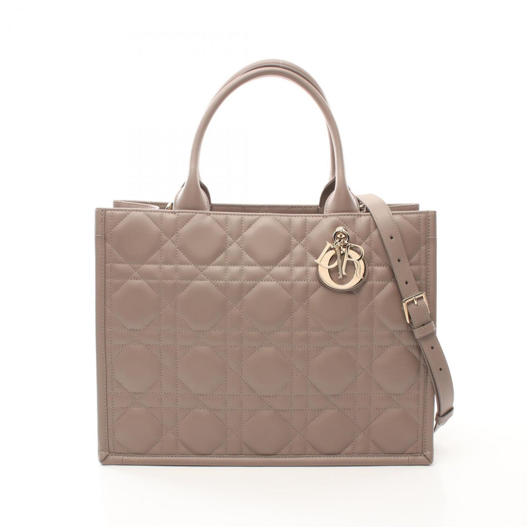 Christian Dior Dior BO TOTE Medium Macrocannage Tote Bag Leather OWHP