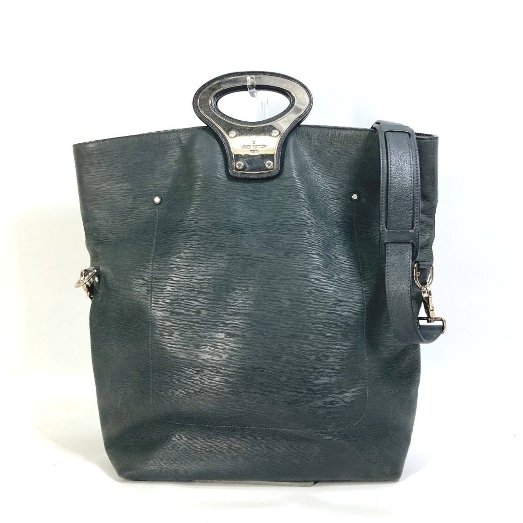 LOUIS VUITTON Men's Runway Exclusive Cuir Epi NS 2-Way Handbag/Shoulder Bag in Leather, Noir Black