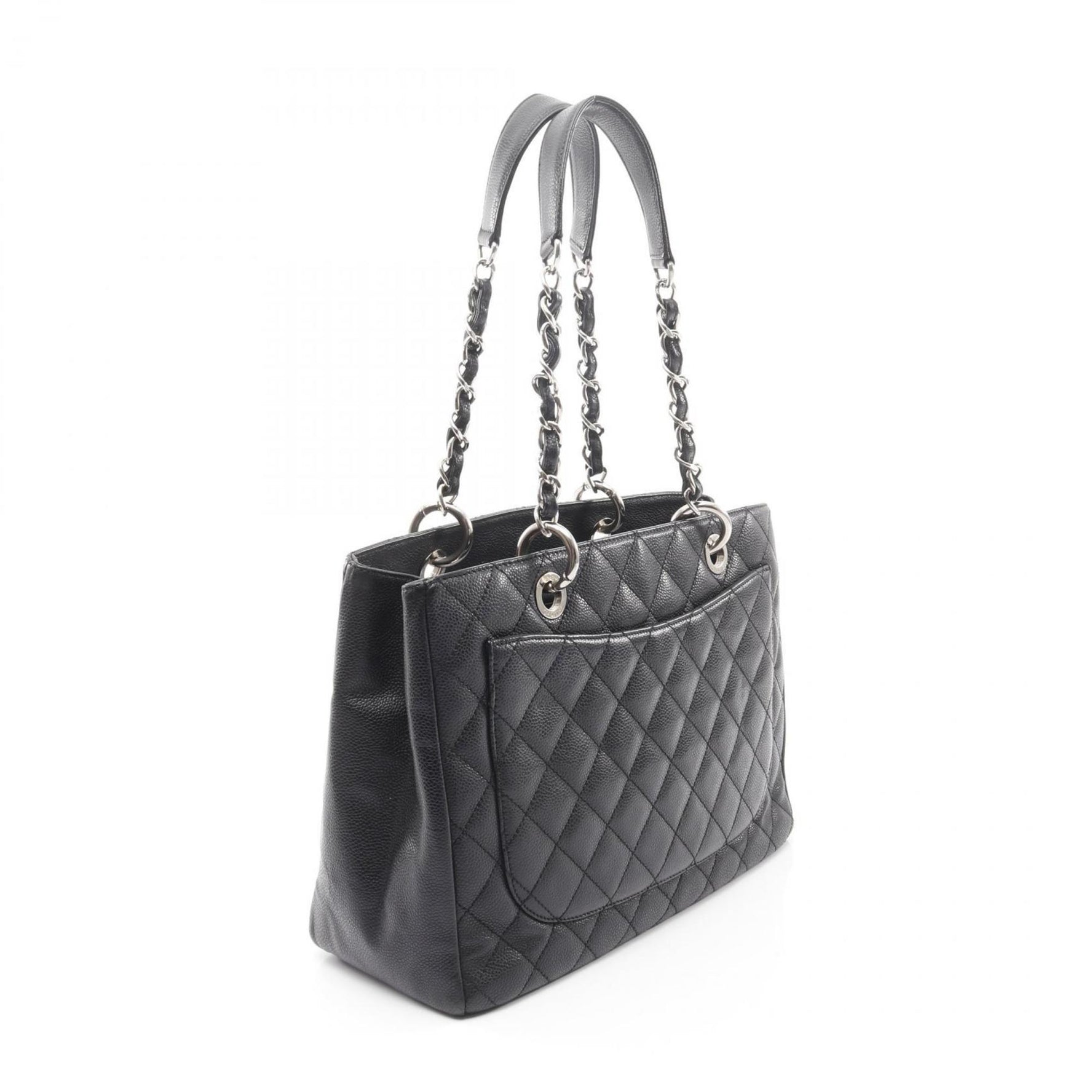 CHANEL Matelasse Grand Shopping GST Tote Bag in Grained Calfskin Caviar