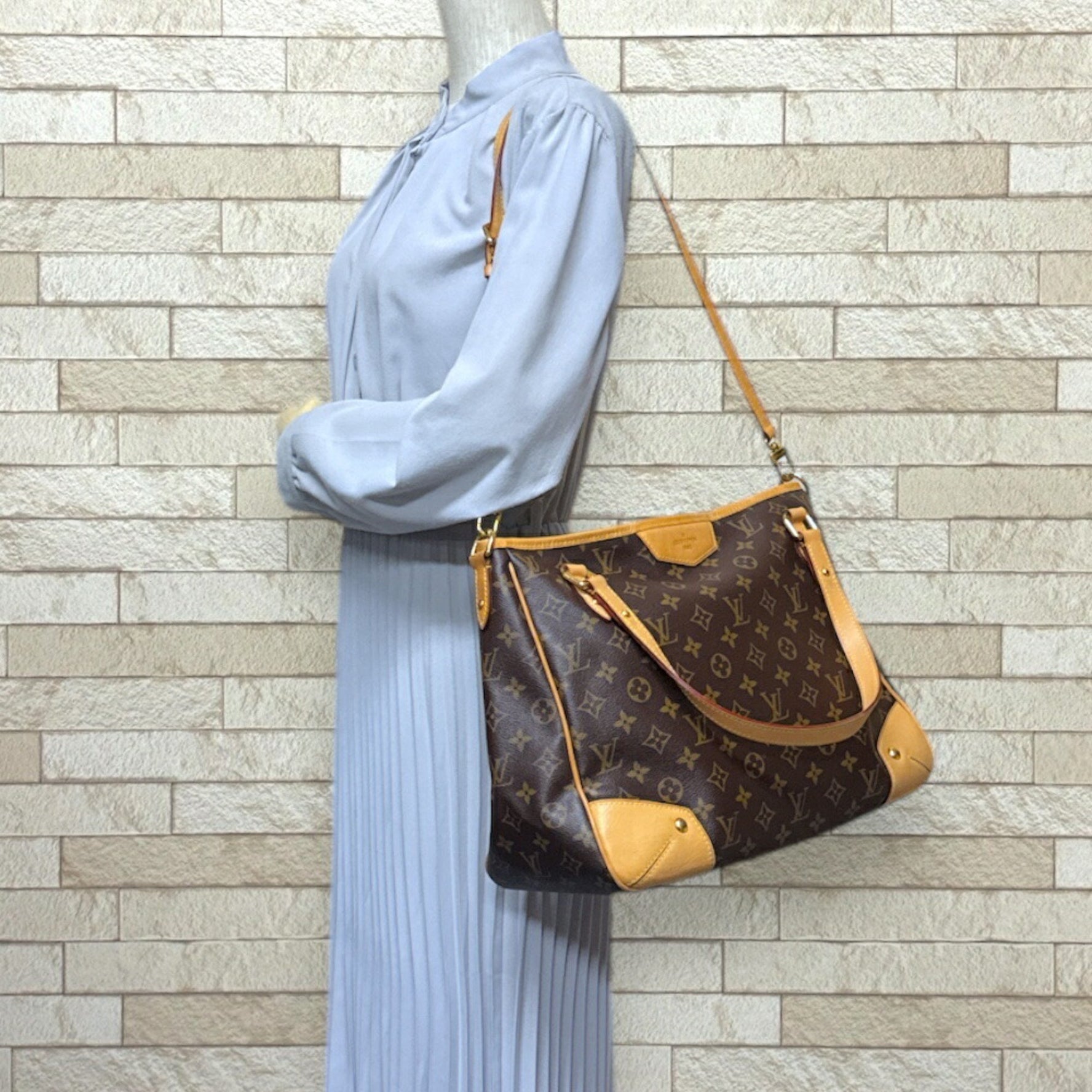 Louis Vuitton Estrella MM Monogram Shoulder Bag Canvas Brown