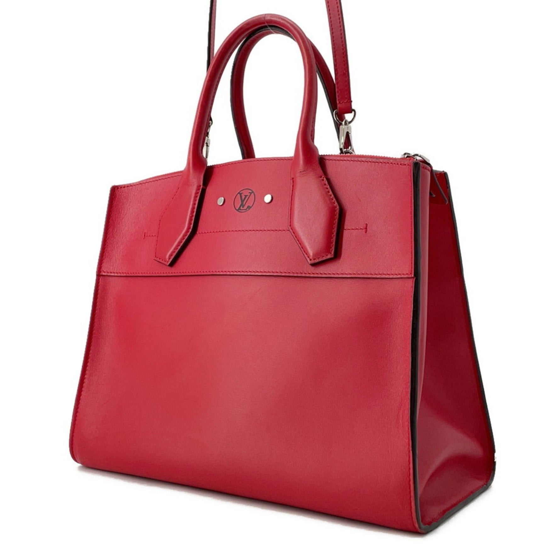 Louis Vuitton Handbag City Steamer MM Red
