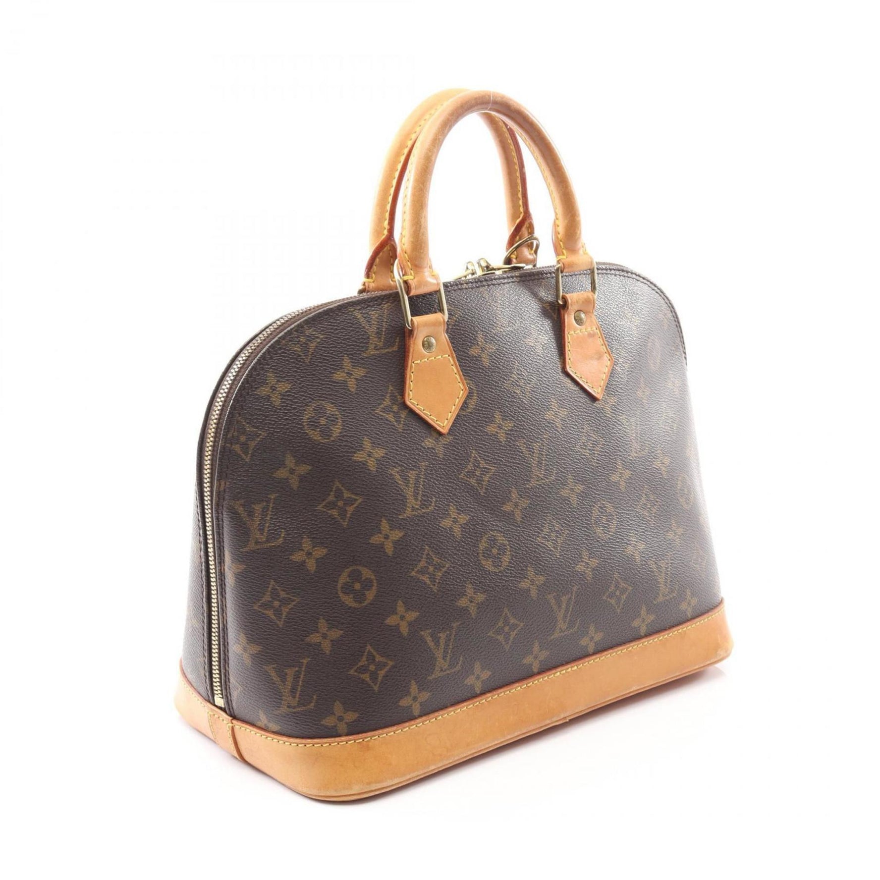 Louis Vuitton Alma PM Handbag, Coated Canvas and Leather, Monogram