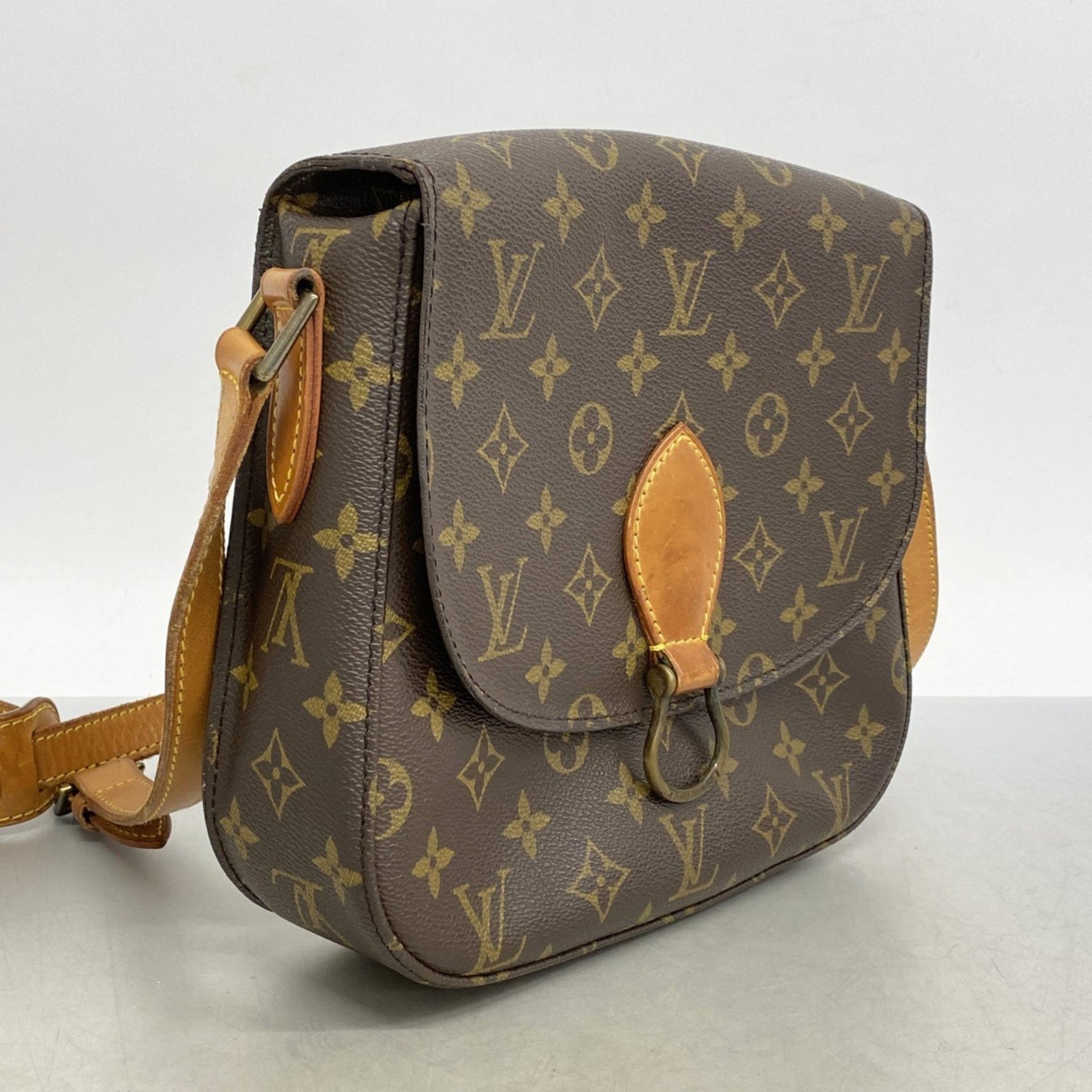 Louis Vuitton Monogram Saint-Cloud GM Shoulder Bag M51242 Brown Women's