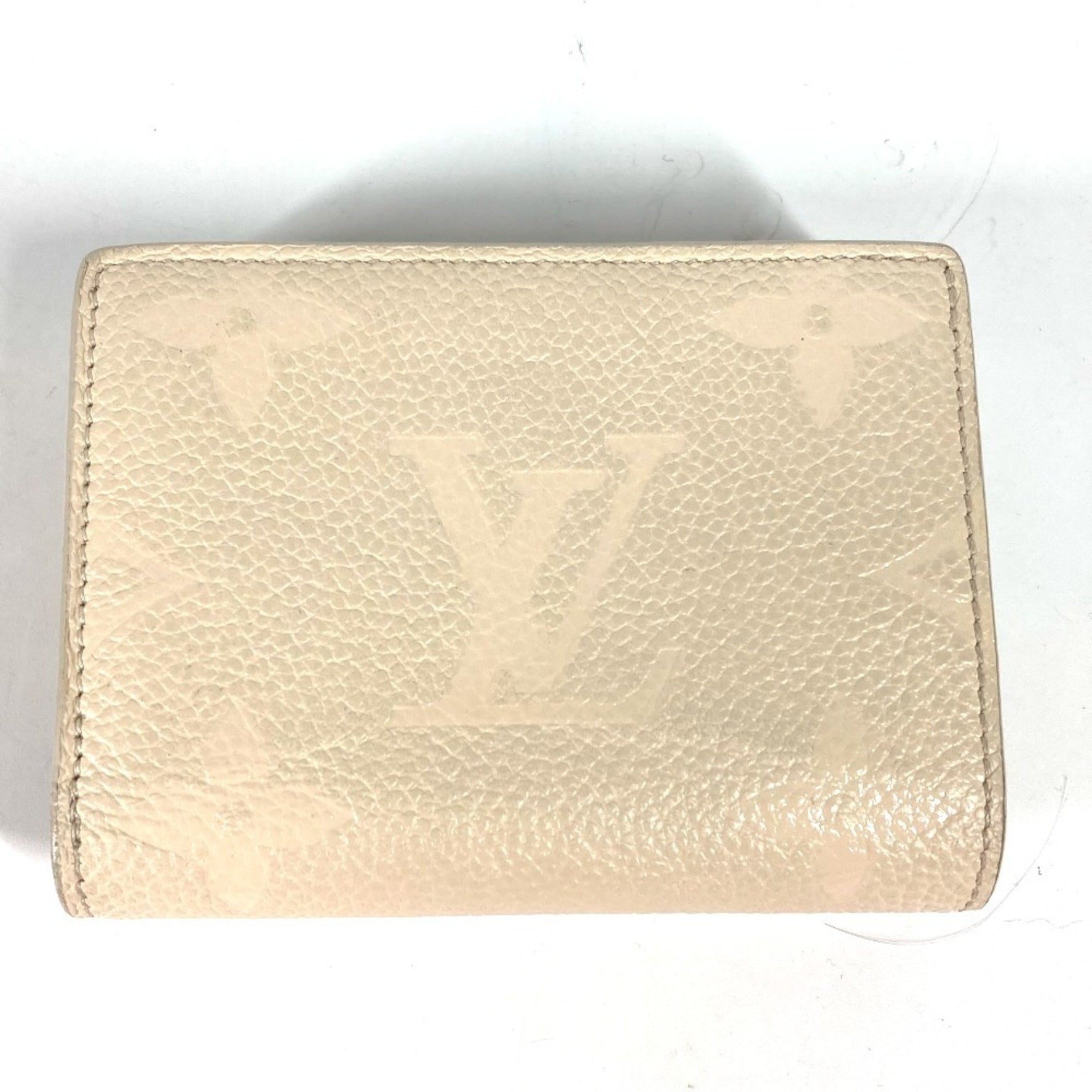 LOUIS VUITTON M80754 Monogram Empreinte Portefeuille Claire Wild at Heart Leopard Print Bifold Wallet in Leather, Women's, Crème Beige