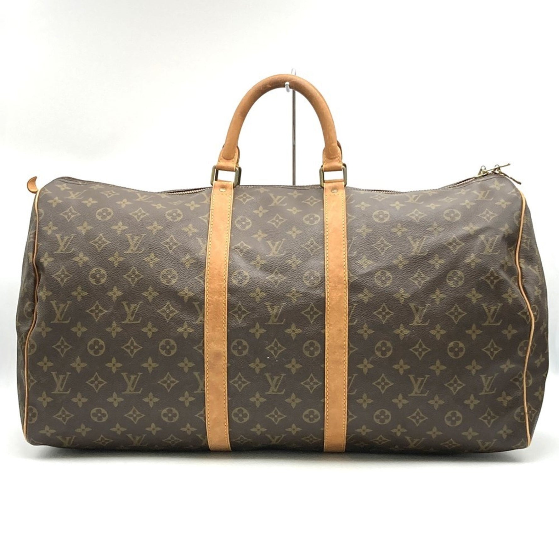 LOUIS VUITTON Keepall 55 Boston Bag Monogram Canvas Brown Women's Men's