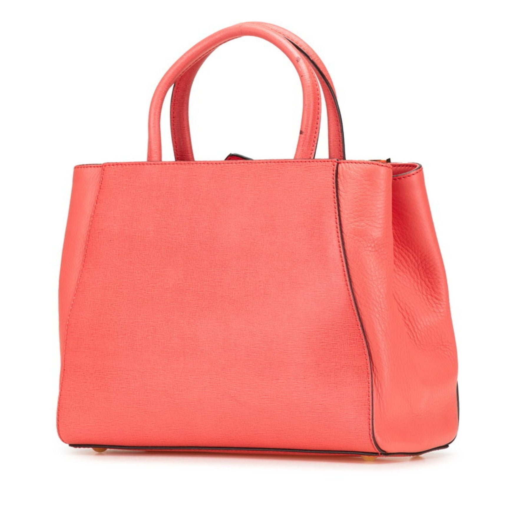 Fendi Petit Toujours Handbag/Shoulder Bag Orange Pink Leather