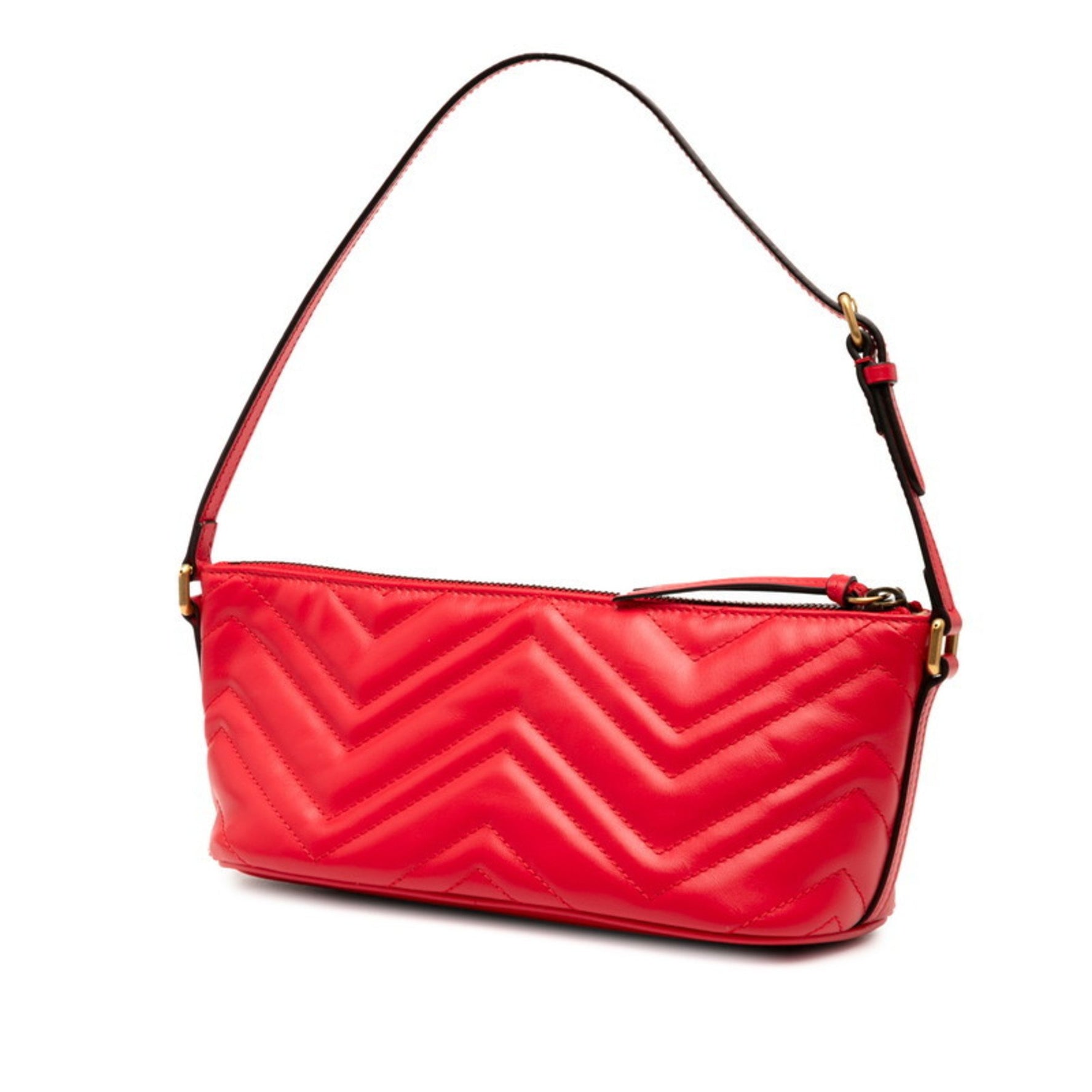 Gucci GG Marmont One-Shoulder Bag Red Leather