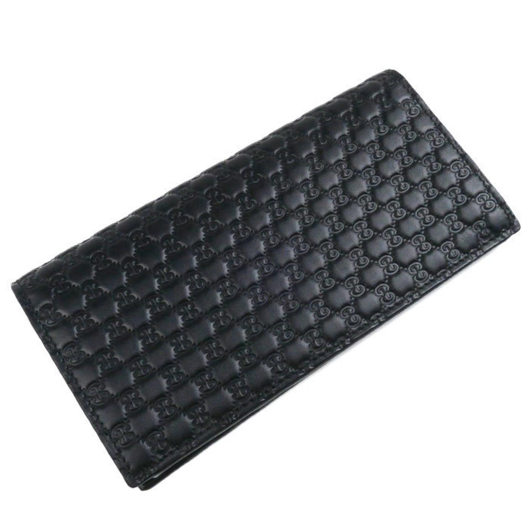 GUCCI Micro Guccissima Long Wallet Black Outlet Men's