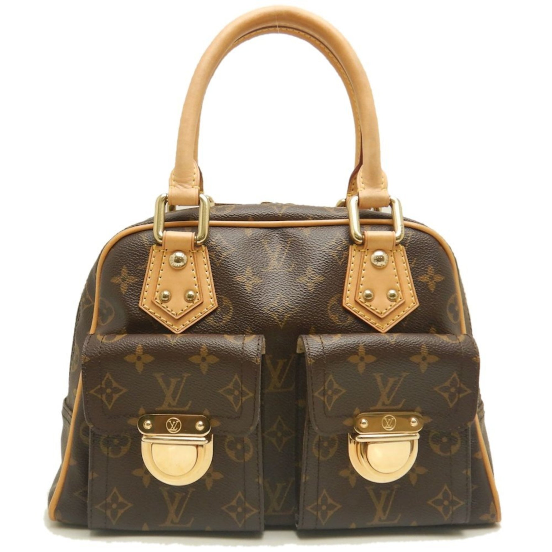 LOUIS VUITTON Monogram Manhattan PM M40026 Handbag Brown