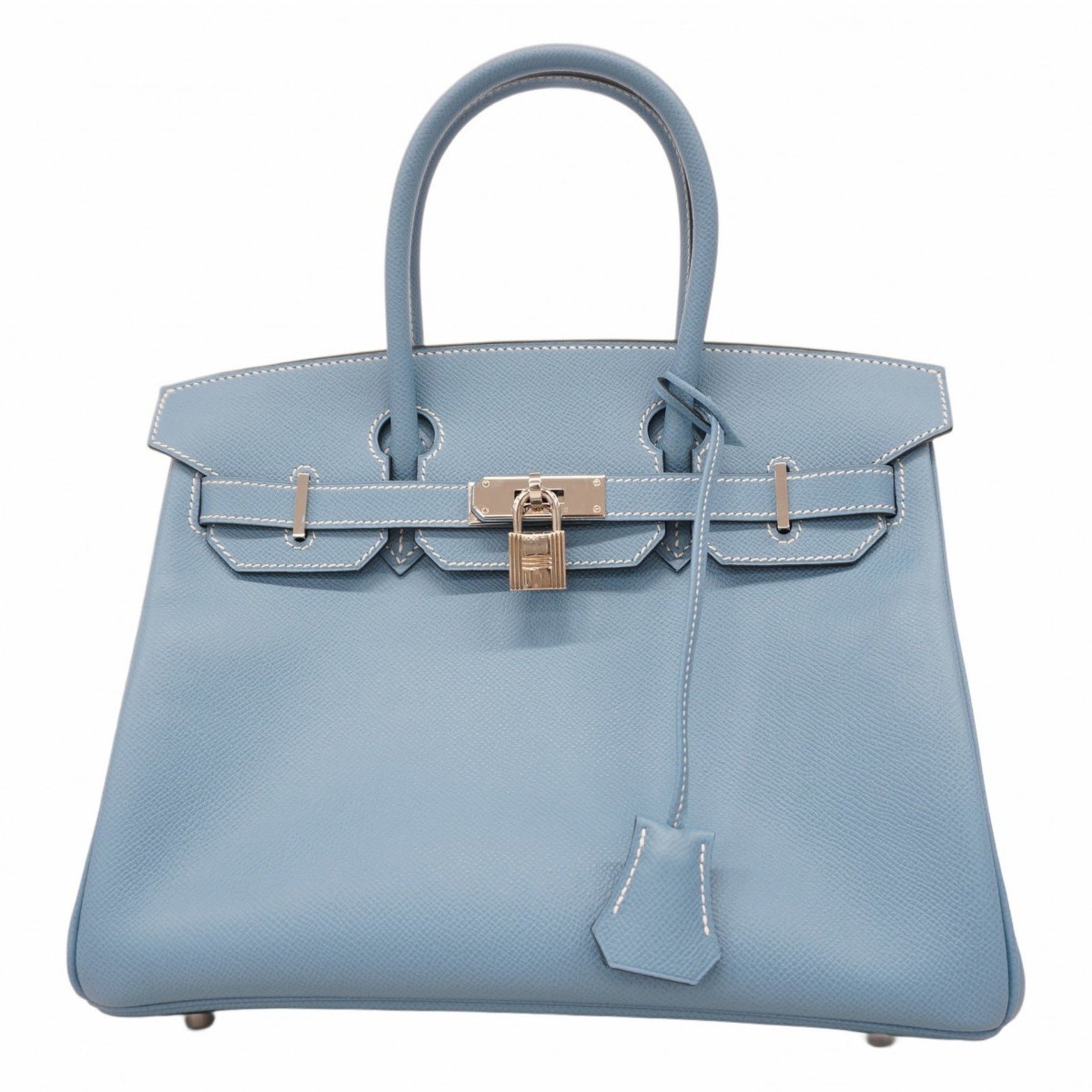 Hermes Hermès Birkin 30 handbag in Epsom leather blue jean with K stamp for women
