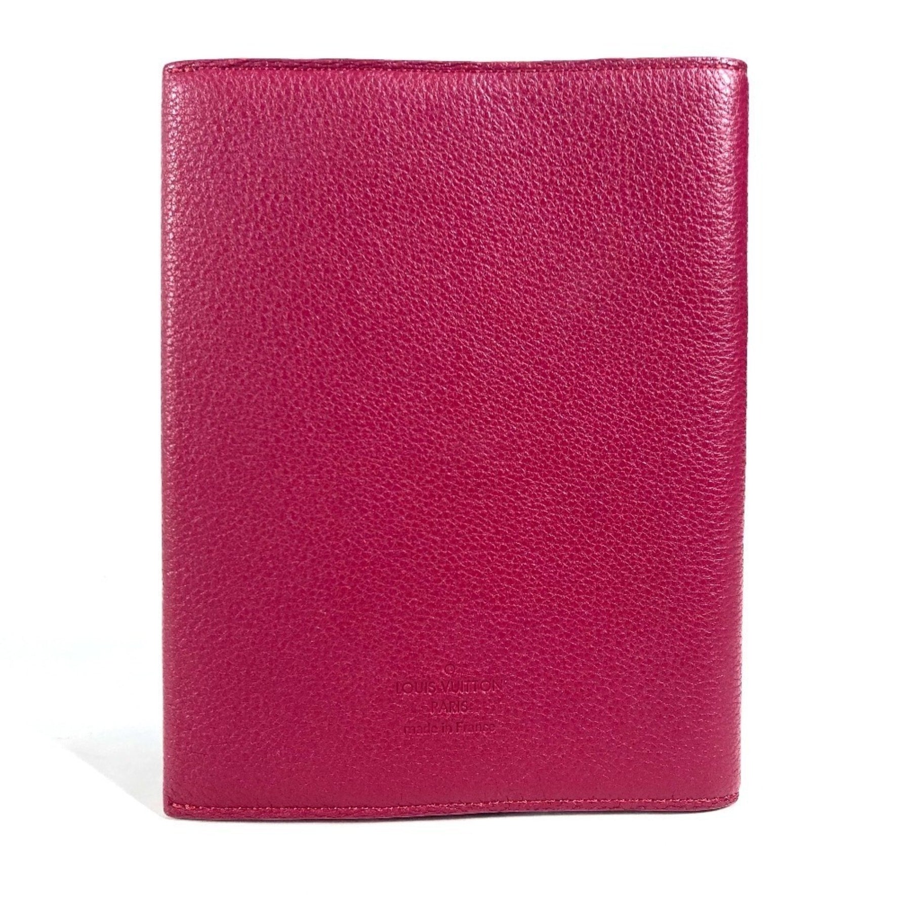 Louis Vuitton Logo Book Cover Stationery Case Notebook Leather