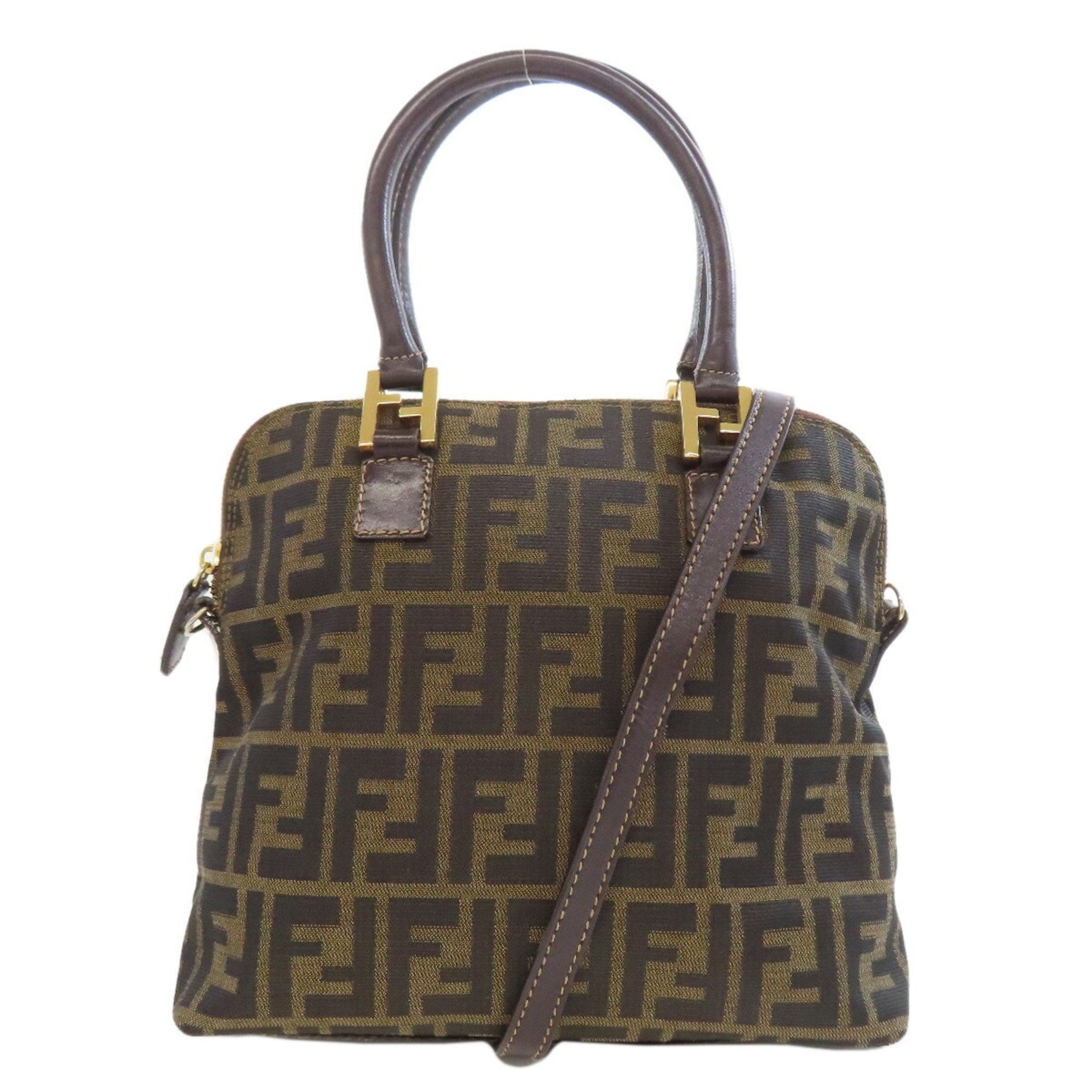 Fendi Zucca pattern canvas handbag