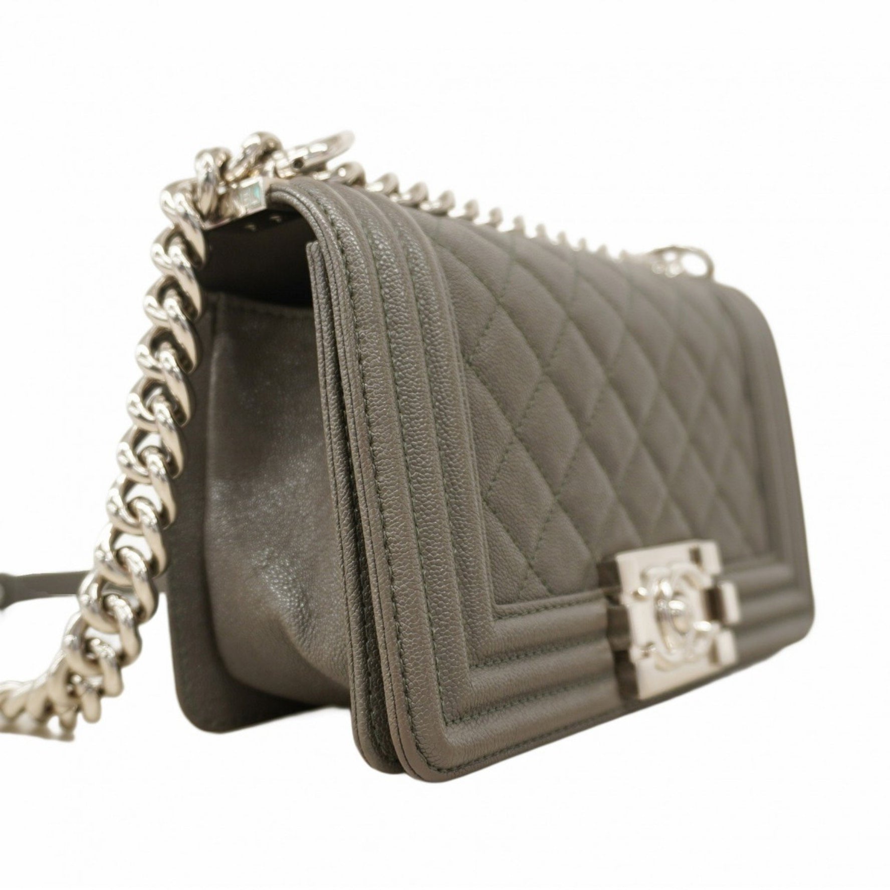 Chanel Shoulder Bag Boy Chain Caviar Skin