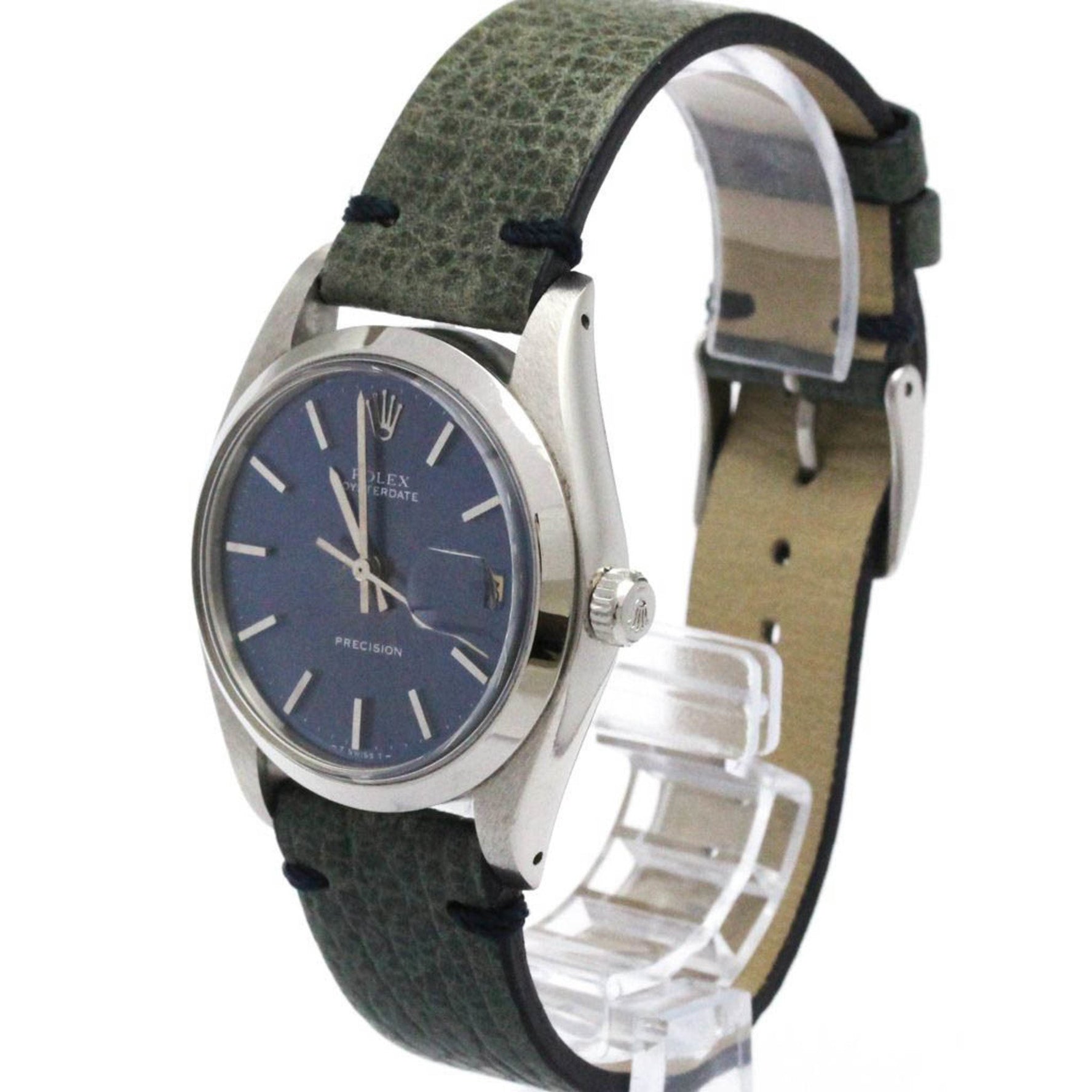 ROLEX Oyster Date Precision 6694 Steel Hand Winding Mens Watch Vintage