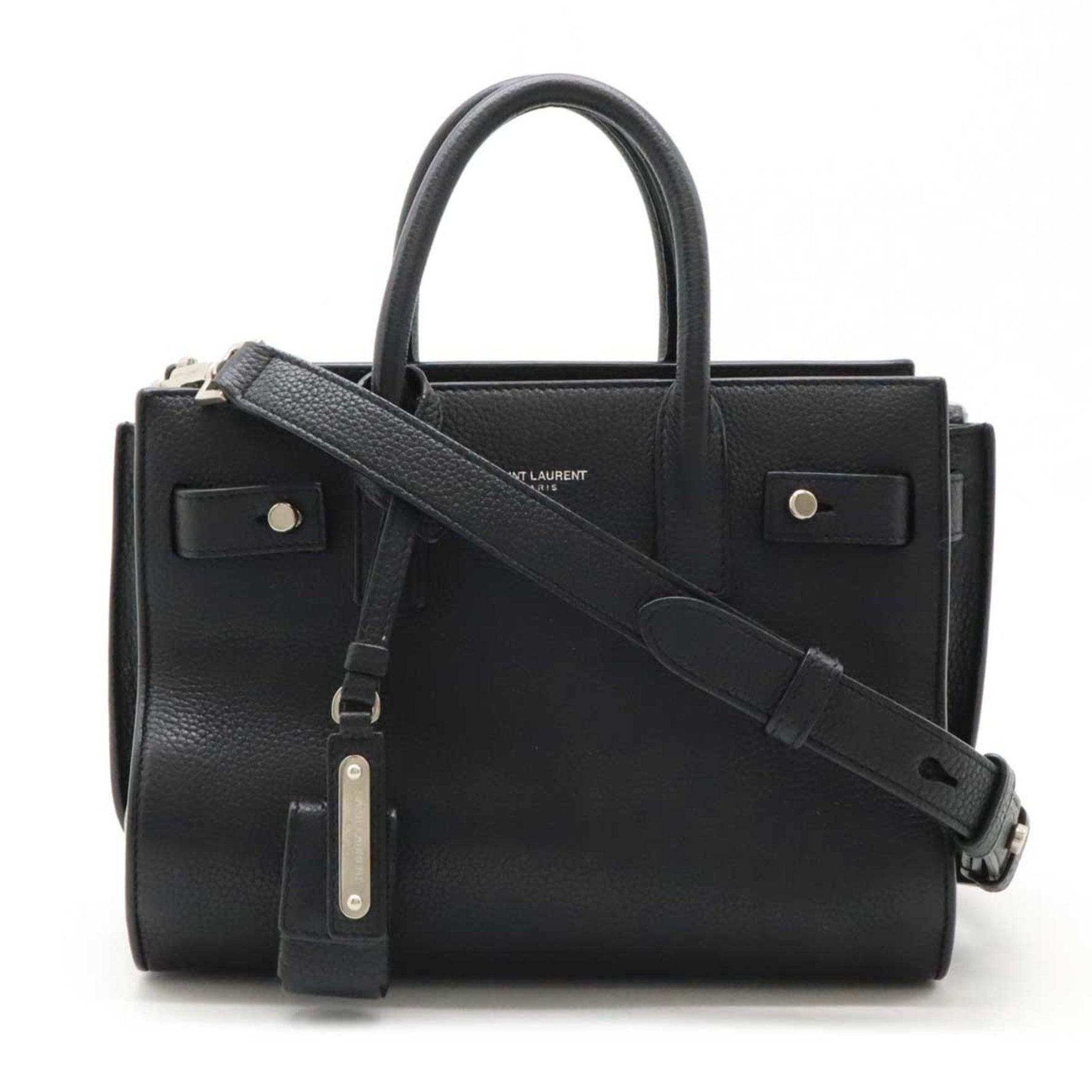 SAINT LAURENT PARIS YSL Yves Saint Laurent Sac du Jour Souple Nano Handbag Shoulder Black
