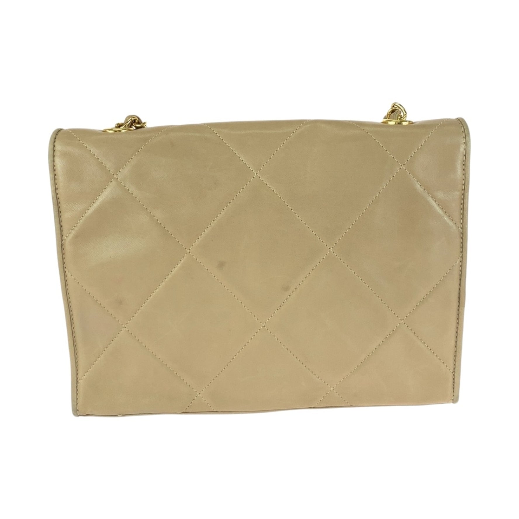 CHANEL Matelasse Coco Mark Lambskin Chain Shoulder Bag with Gold Hardware
