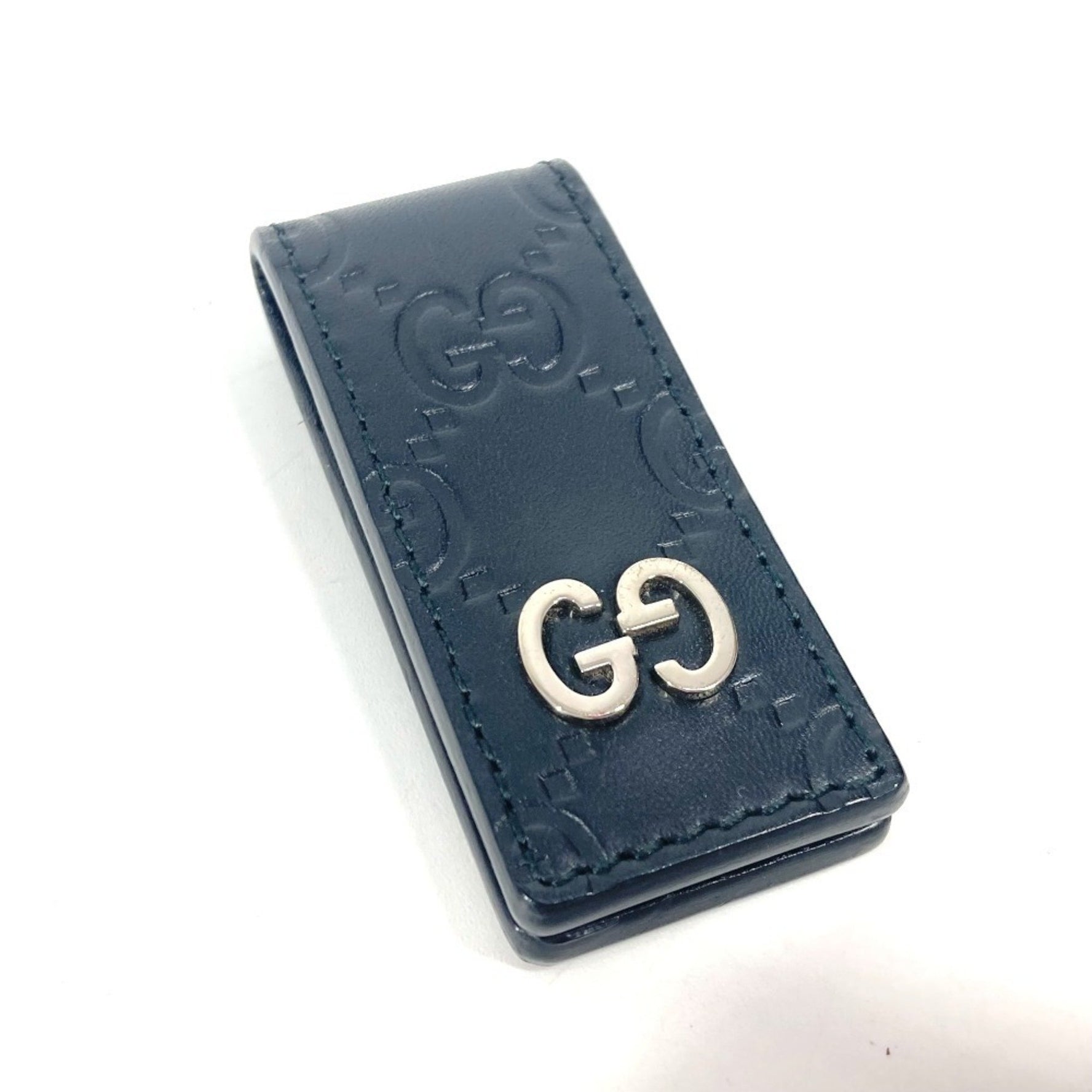 GUCCI GG Guccissima Wallet Money Clip Shima Leather Men's