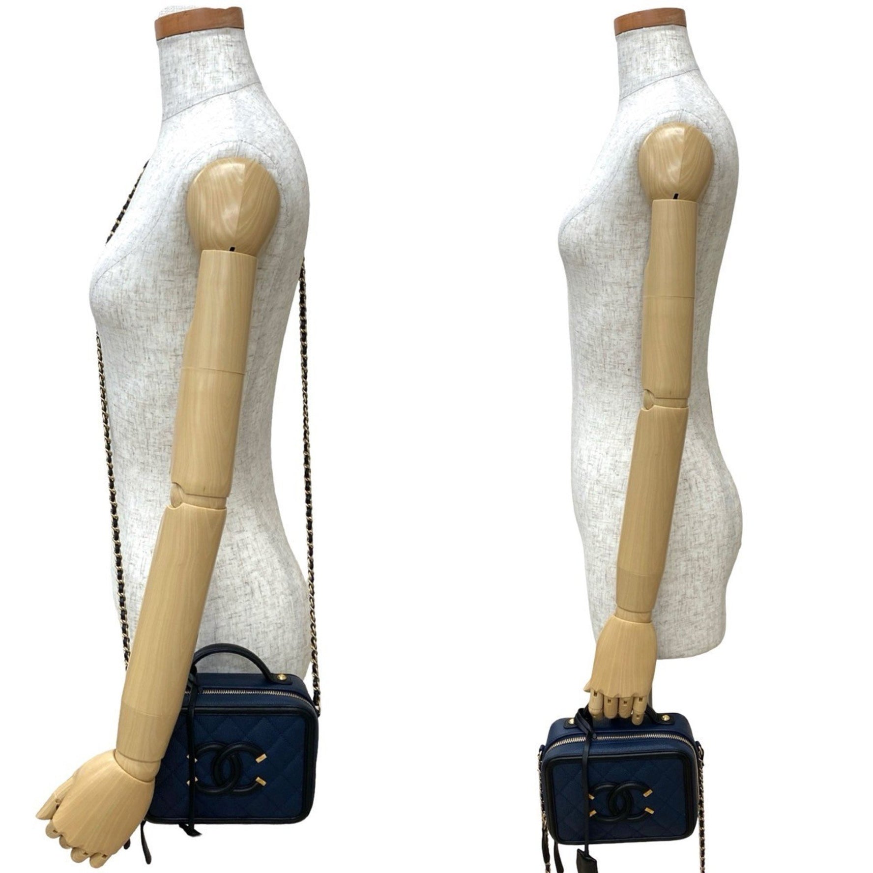 CHANEL CC Filigree Matelasse Coco Caviar Skin Handbag/Shoulder Bag