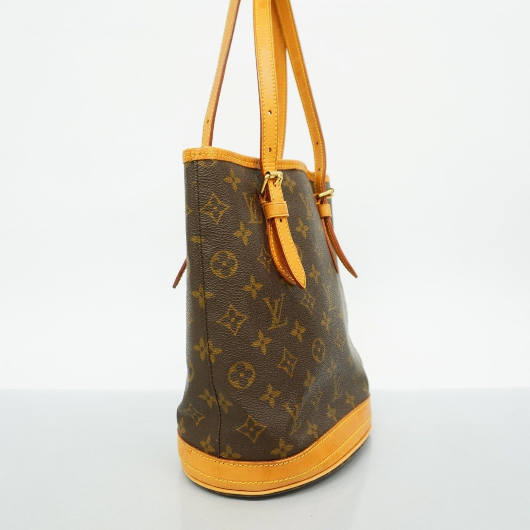 Louis Vuitton Monogram Bucket PM Tote Bag M42238 Brown Women's P1162583
