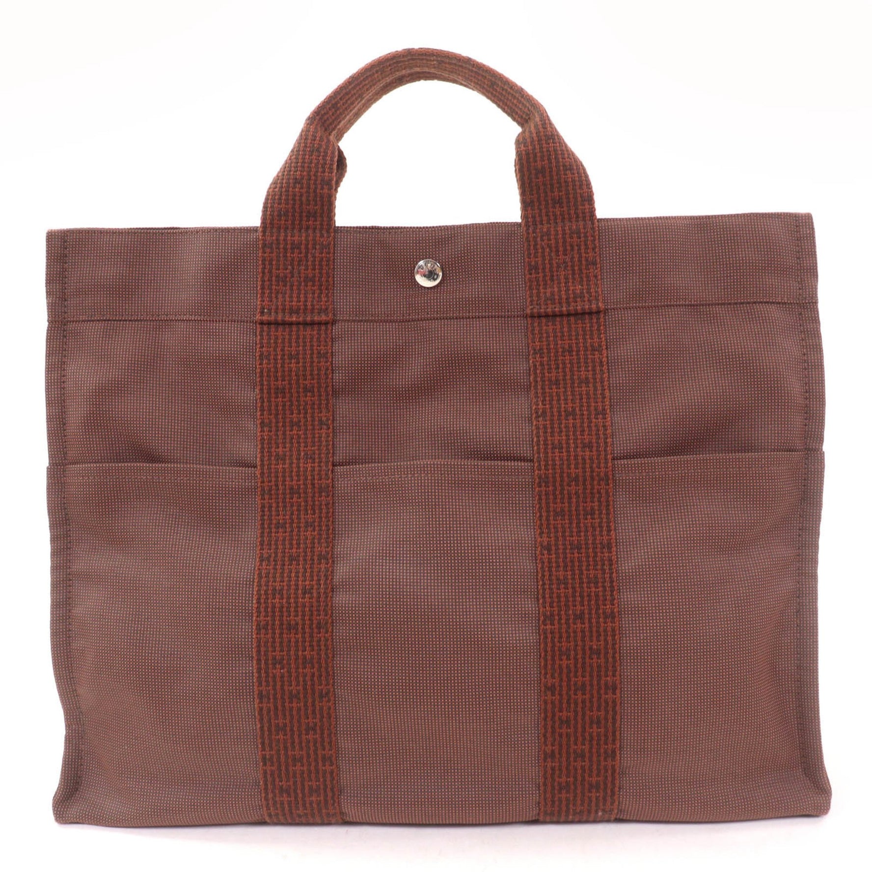 HERMES Air Line MM Silver Hardware Tote Bag with Padlock and Key, Made in France