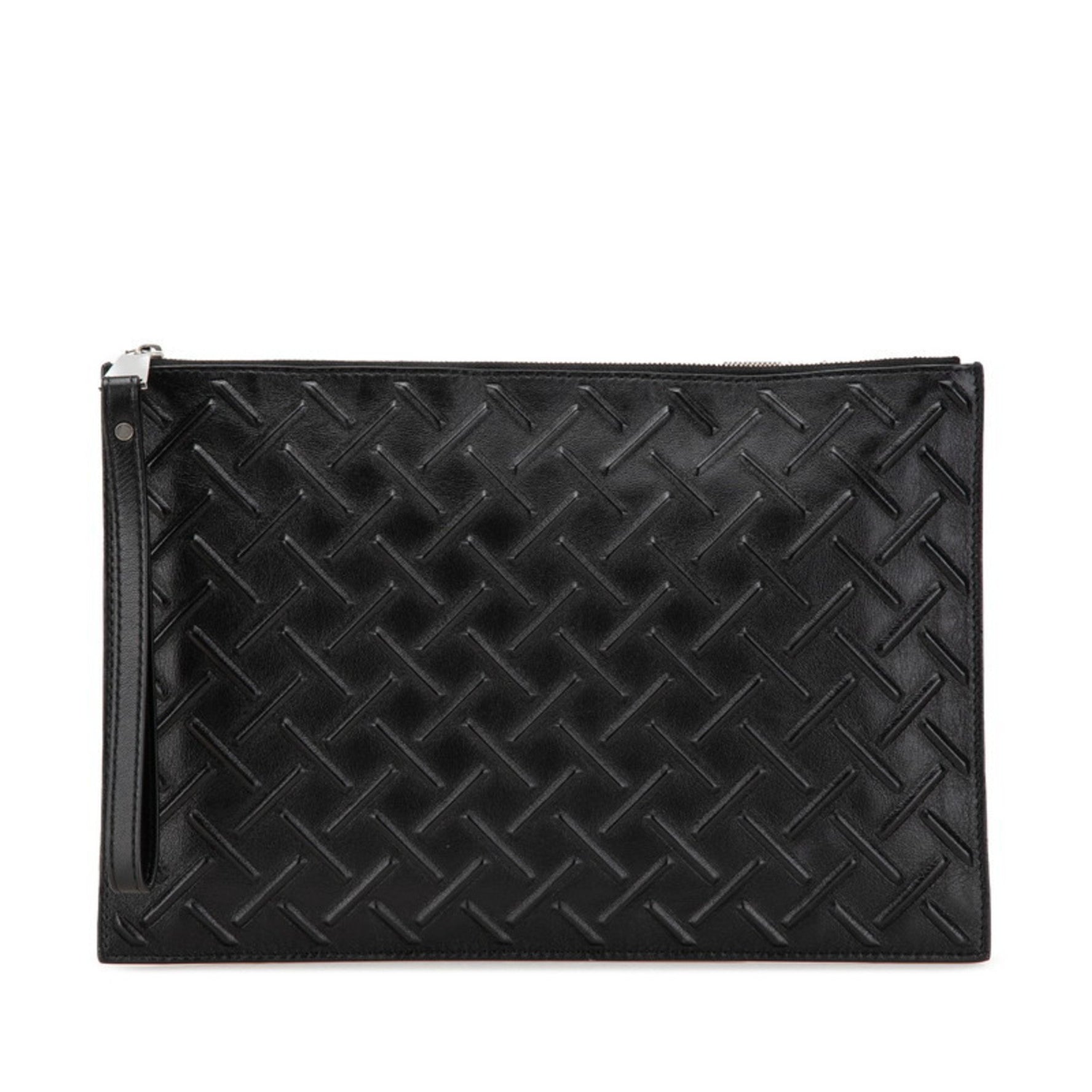 Bottega Veneta embossed intrecciato clutch bag/second bag in leather .