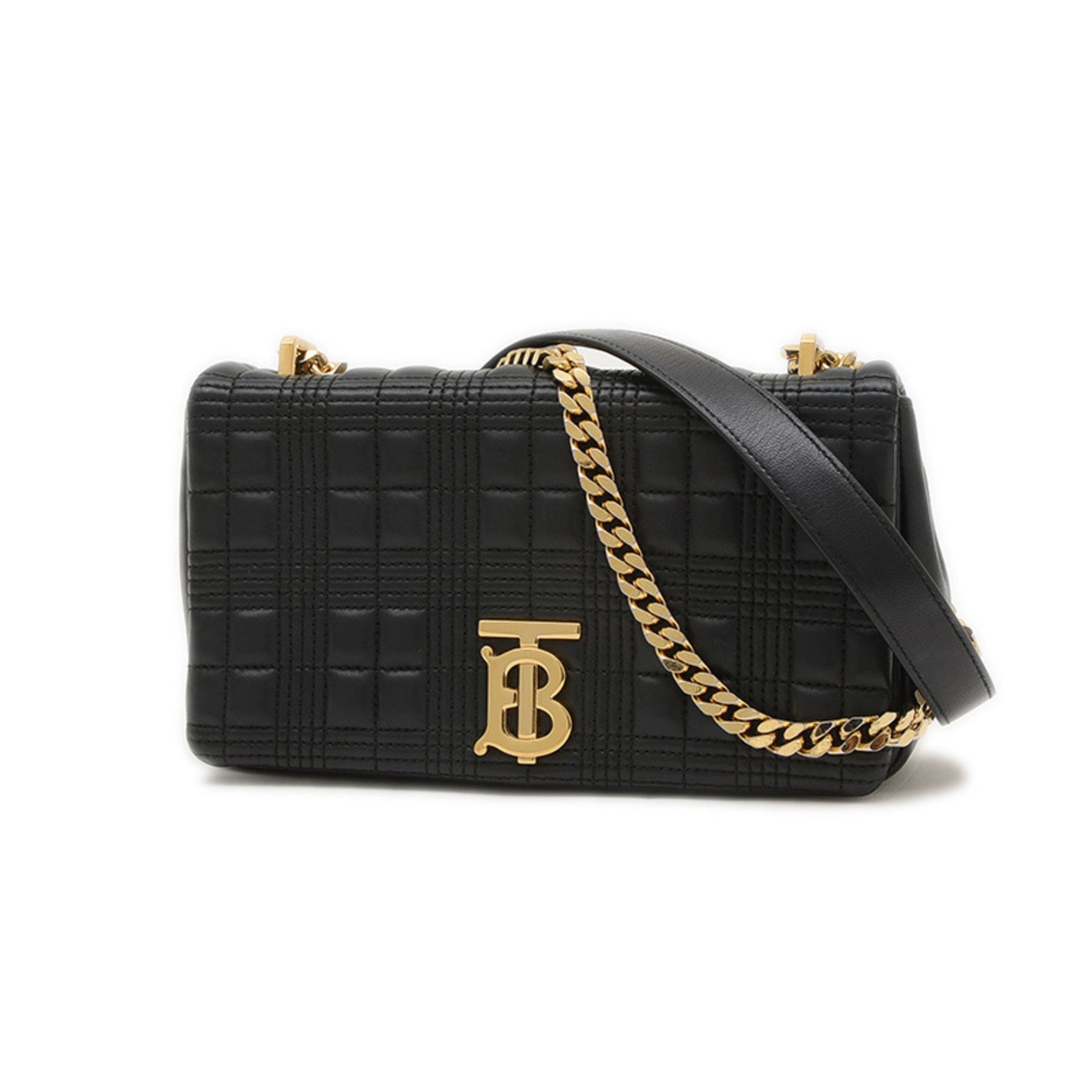 Burberry Small Quilted Shoulder Bag Lambskin Black BP