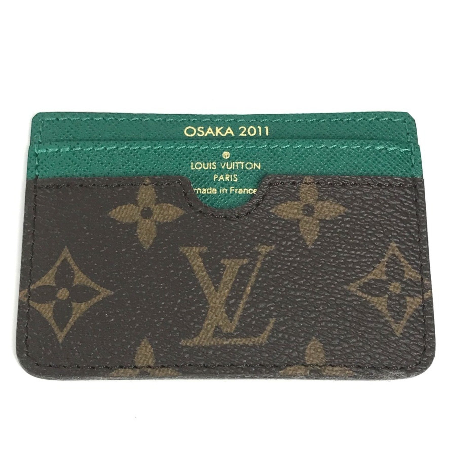 Louis Vuitton Monogram 2011 Shinsaibashi Renewal Commemoration Card Holder Business Case Pass Case/Card Canvas Brown Like New