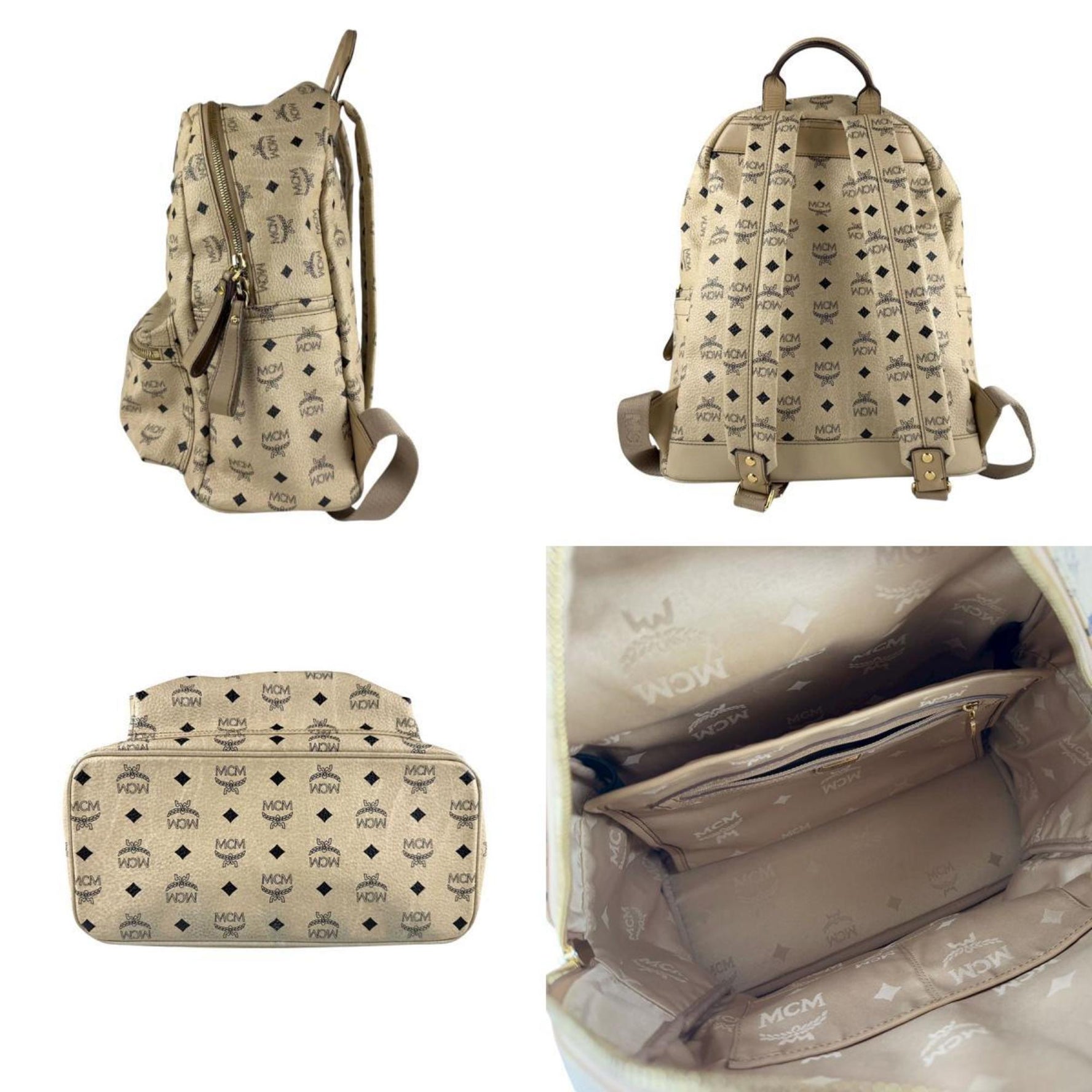 MCM Backpack, Leather, Men's/Women's