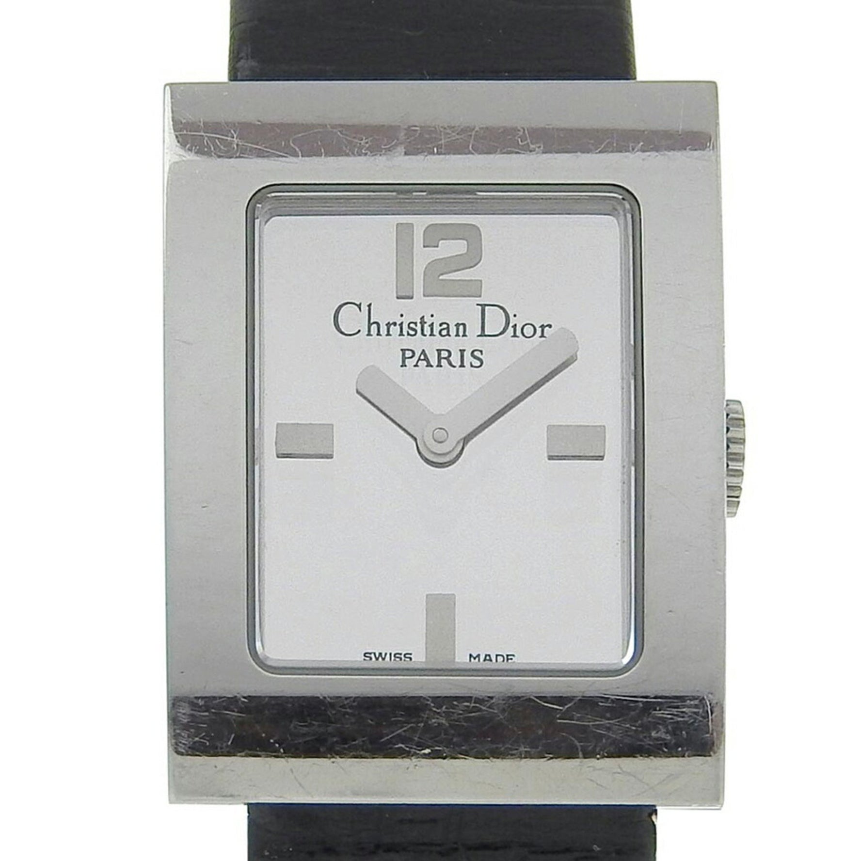 Christian Dior Malice 109 Mirror Dial SS Leather Quartz 2 Hands