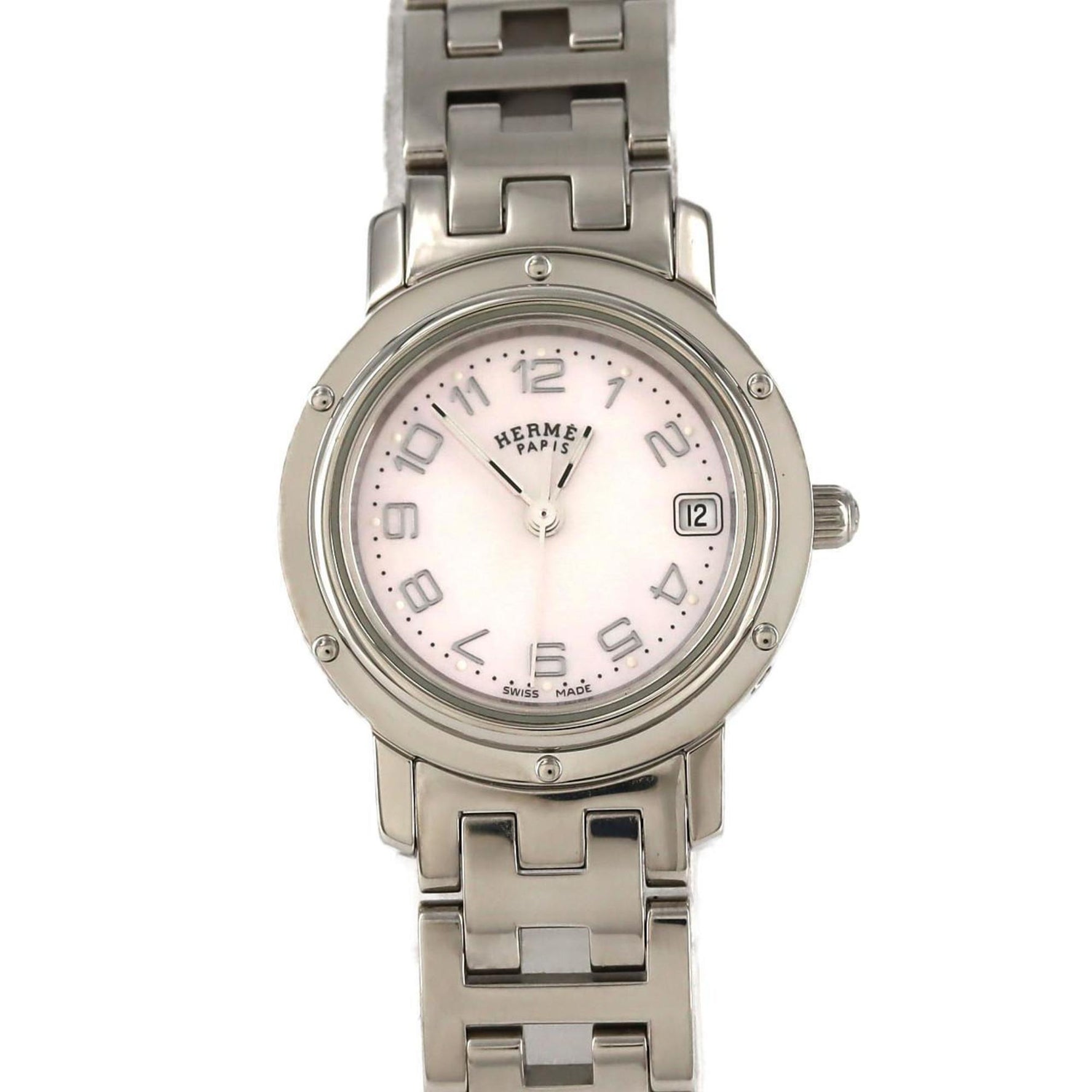 Hermes Clipper Nacle SS Quartz Watch