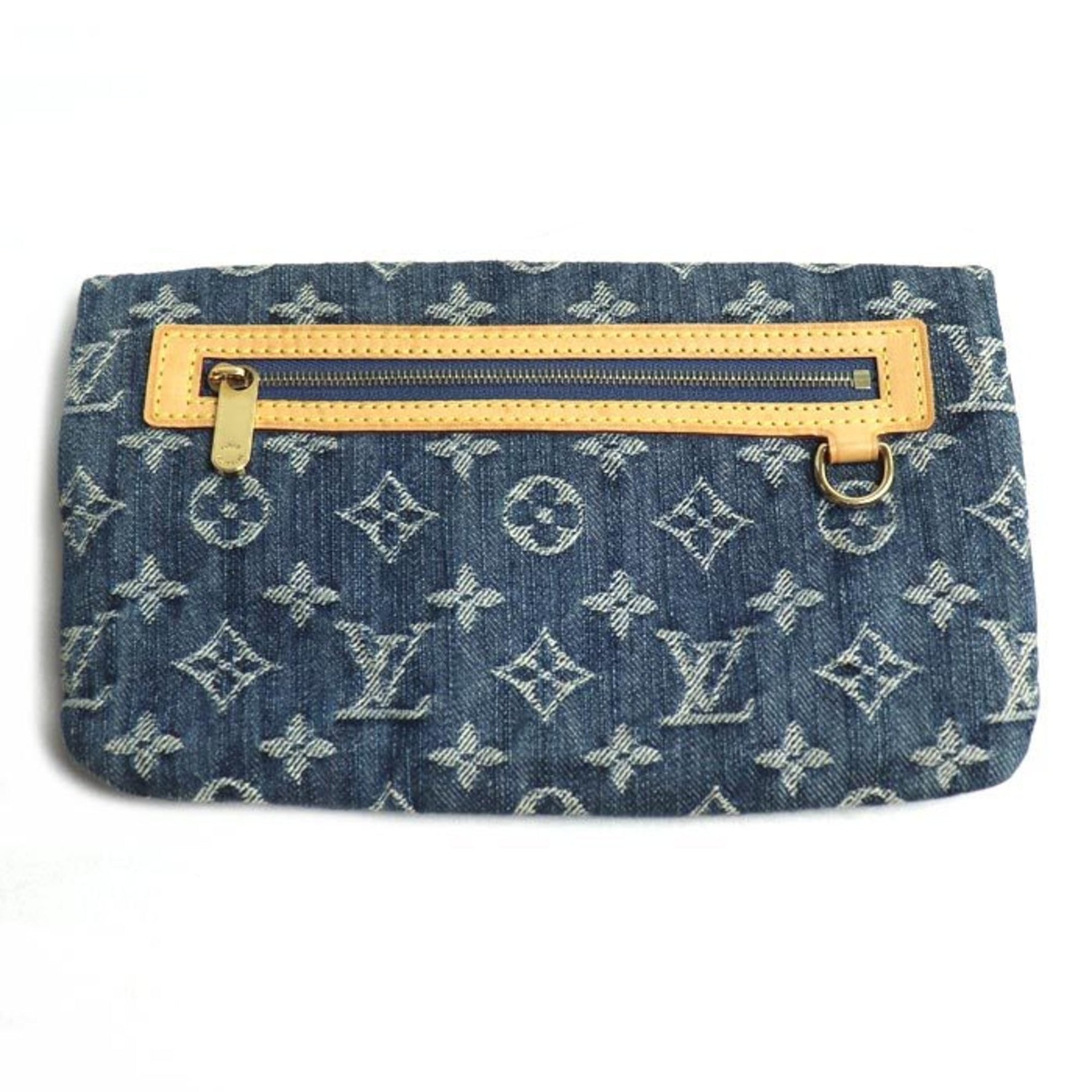 Louis Vuitton Pochette Plat Clutch Bag in Monogram Denim