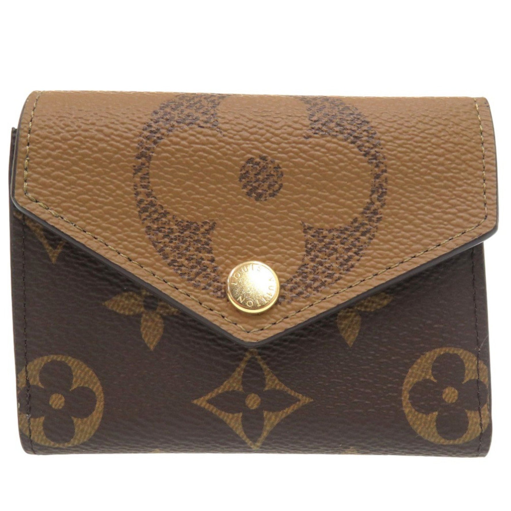 Louis Vuitton Portefeuille Zoe Monogram Tri-fold Wallet Canvas Brown 1115 LOUIS VUITTON
