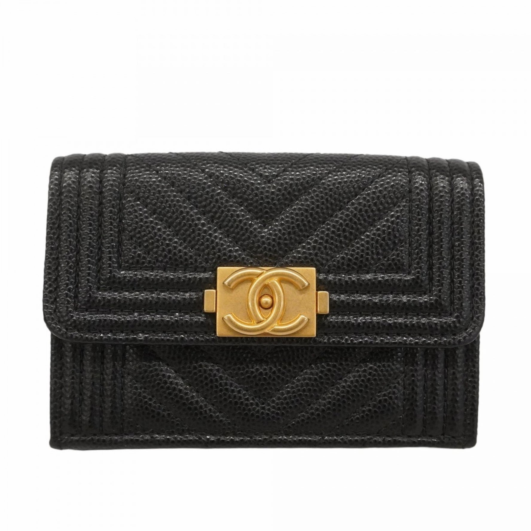 Chanel Boy Wallet, Caviar Skin