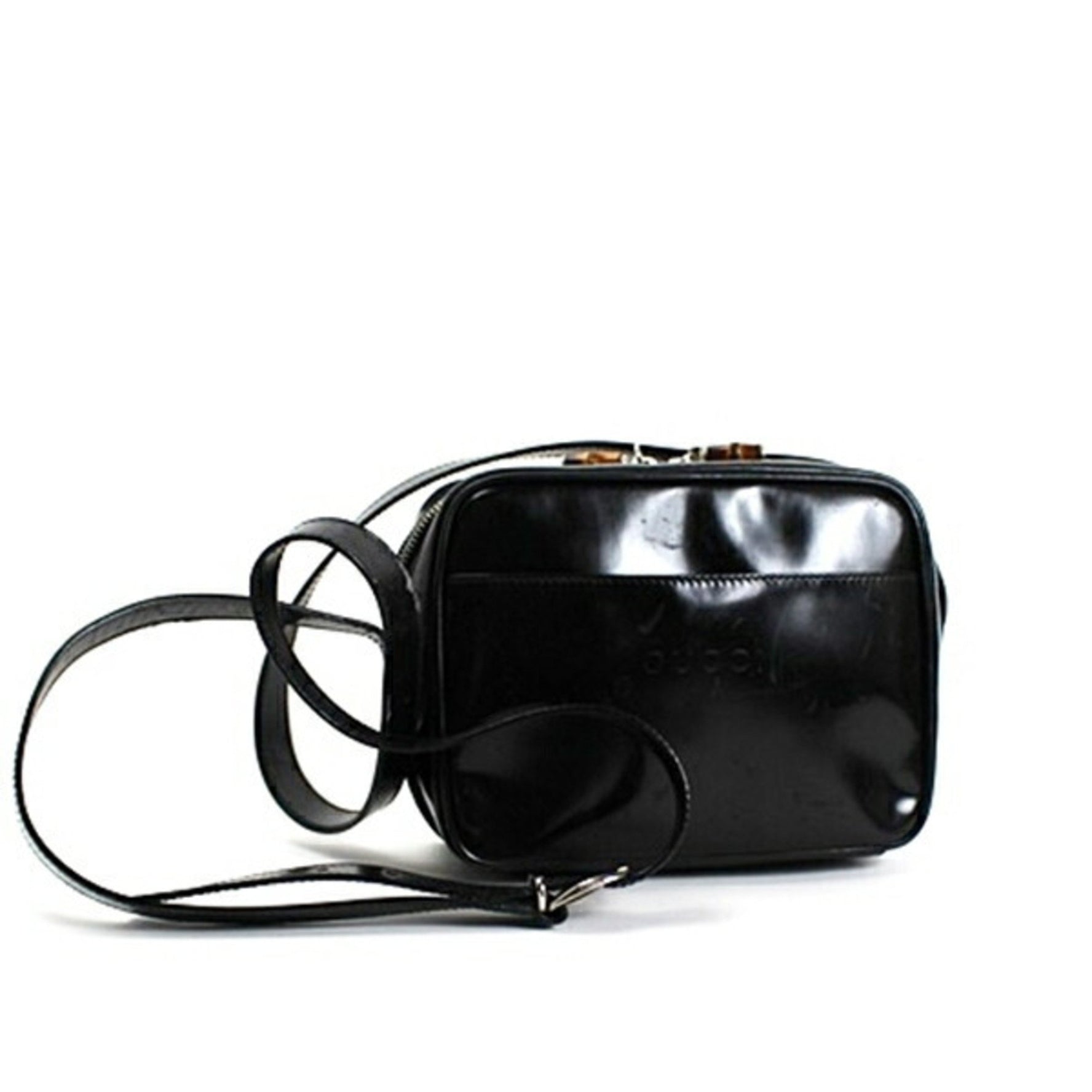 Gucci Leather Shoulder Bag 001 1705 1668 W Black Small